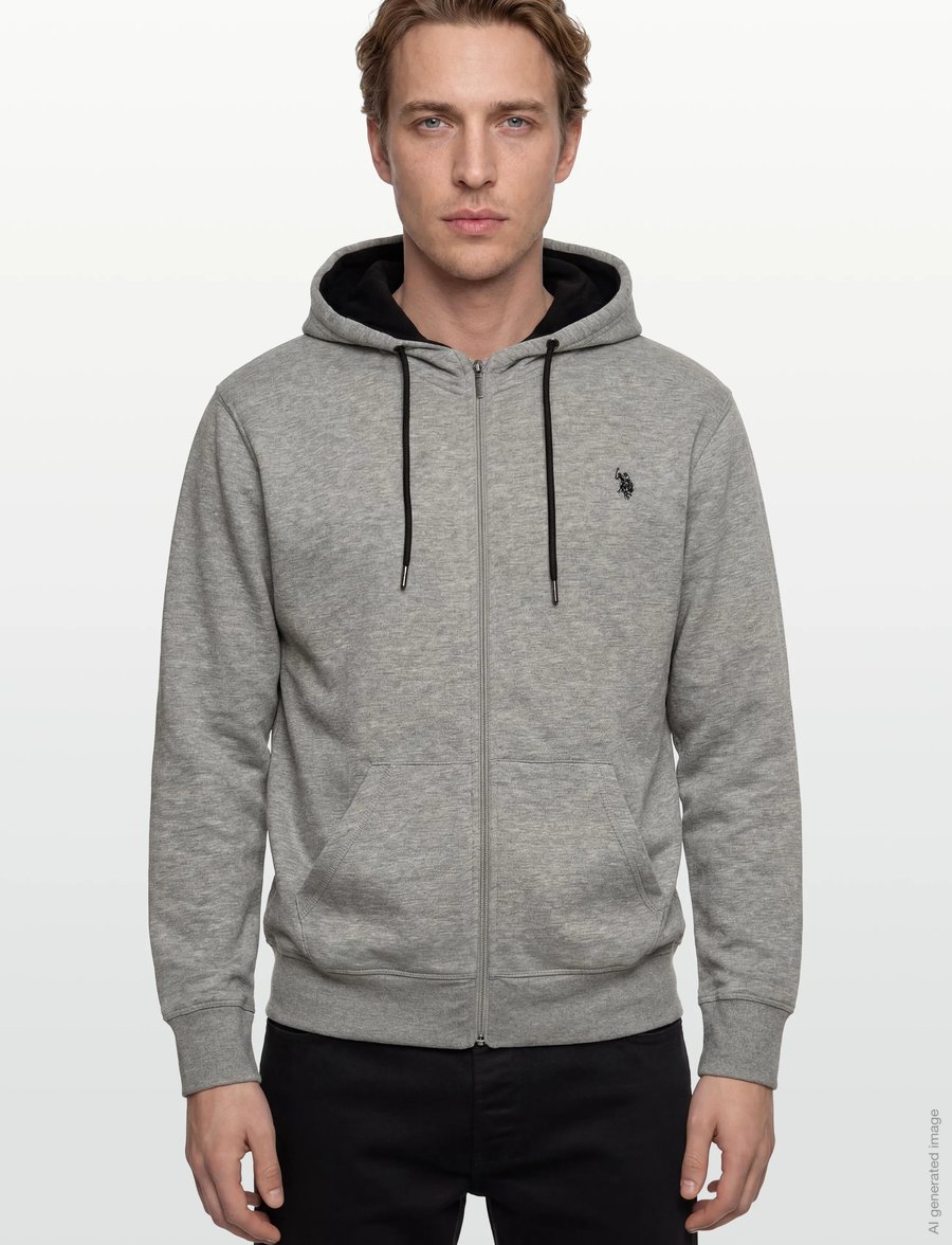 U.S. Polo Assn. - OTTO REG USPA M SWEAT - sweats à capuche - greymelange - 3