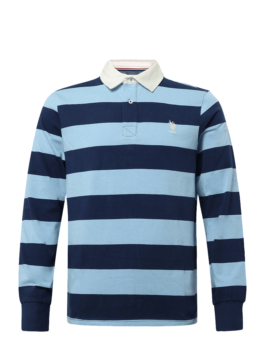 U.S. Polo Assn. - TARIK REG LS HJ USPA M POLO - långärmade stickade pikétröjor - placid blue - 0