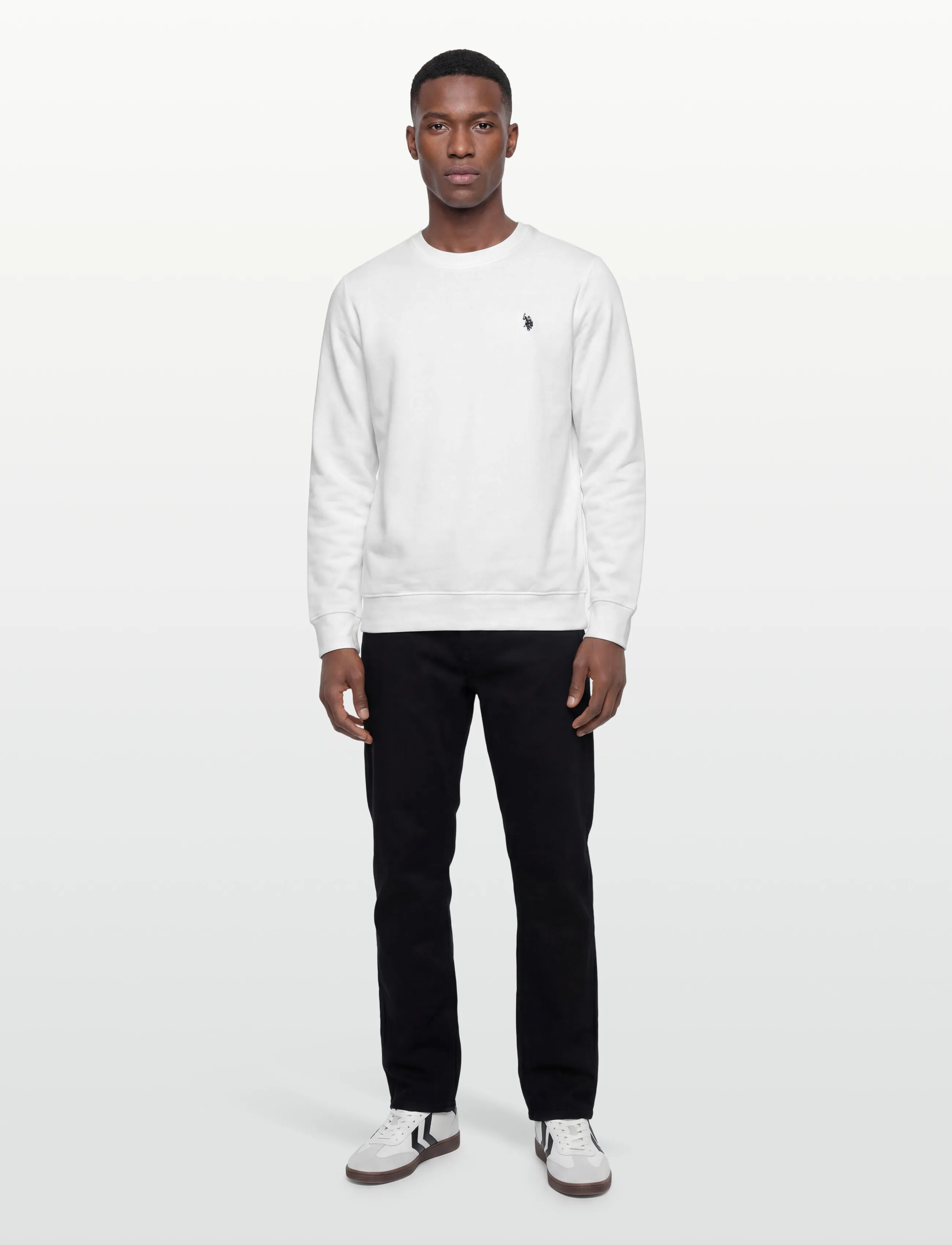 U.S. Polo Assn. TAIS REG COT PE USPA M SWEAT - Sweatshirts - 11-0601TCX WHITE / white