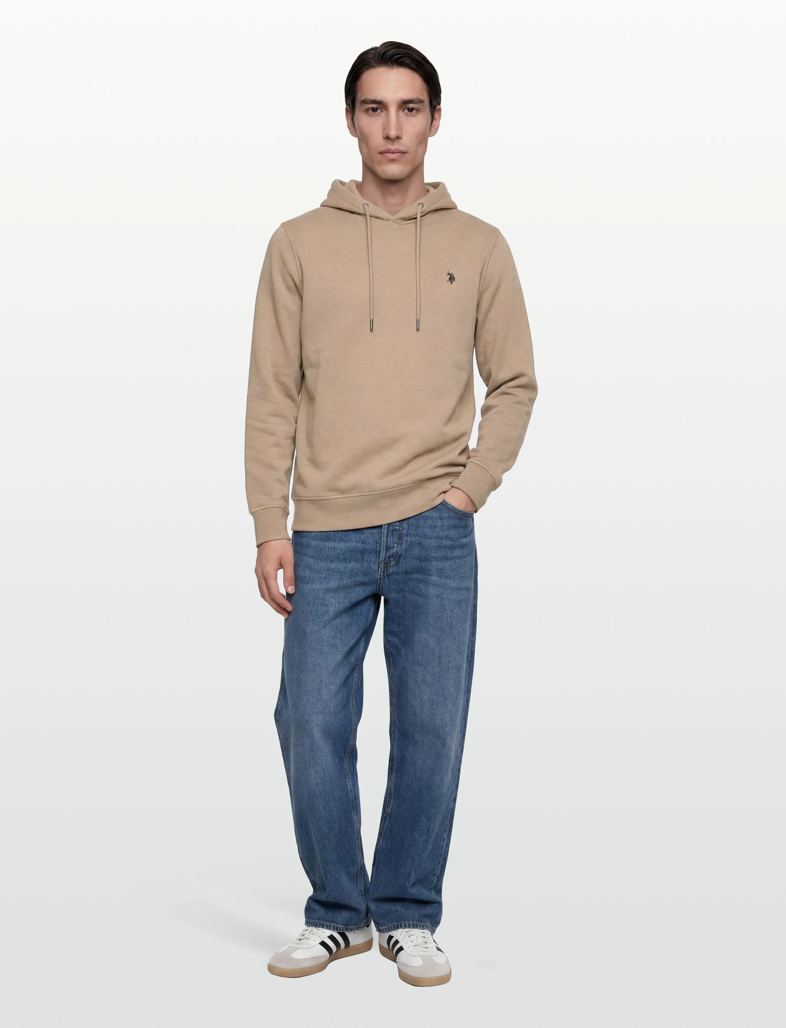 U.S. Polo Assn. TOKE REG HO COT PE USP M SWEAT - Sweatshirts - 16-1104TCX CROCKERY / brown