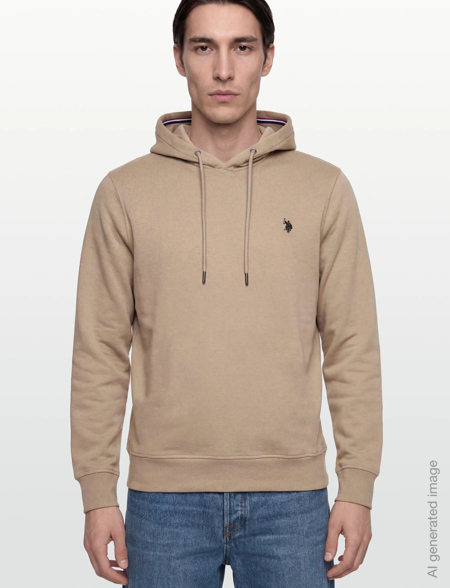 U.S. Polo Assn. - TOKE REG HO COT PE USP M SWEAT - hættetrøjer - 16-1104tcx crockery - 3