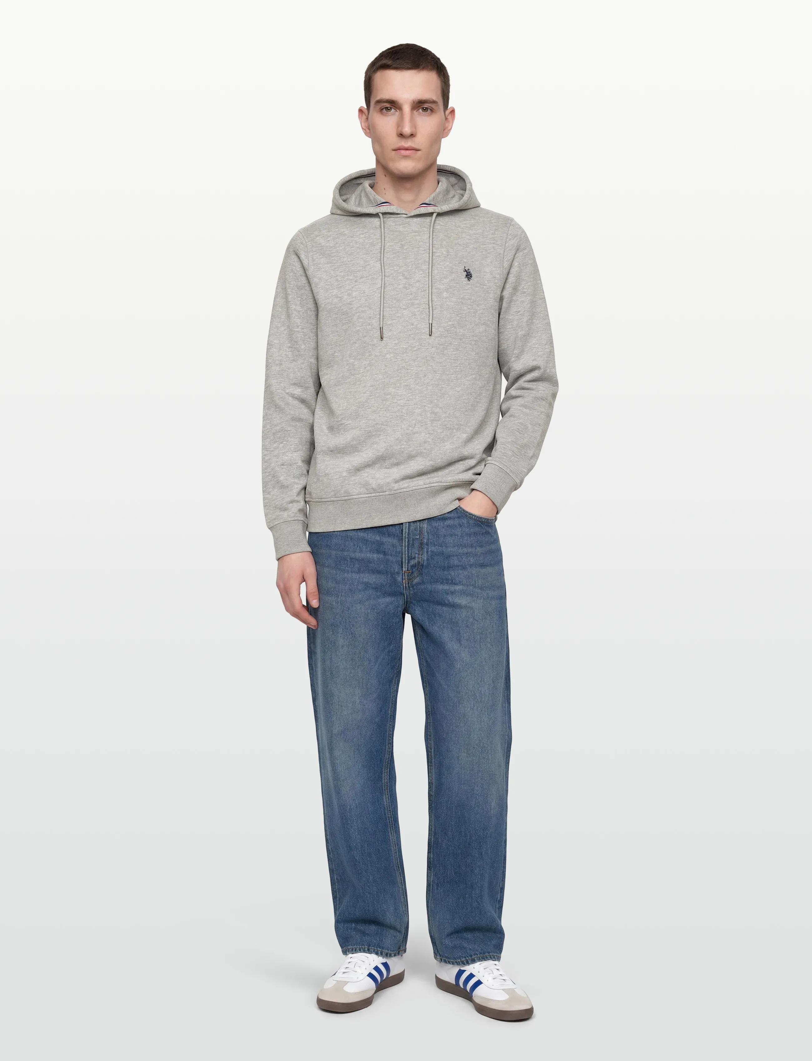 U.S. Polo Assn. TOKE REG HO COT PE USP M SWEAT - Sweatshirts - GREYMELANGE / grey