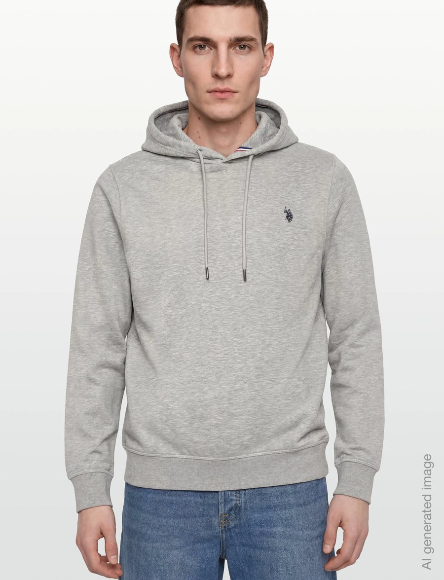 U.S. Polo Assn. - TOKE REG HO COT PE USP M SWEAT - kapuzenpullover - greymelange - 3