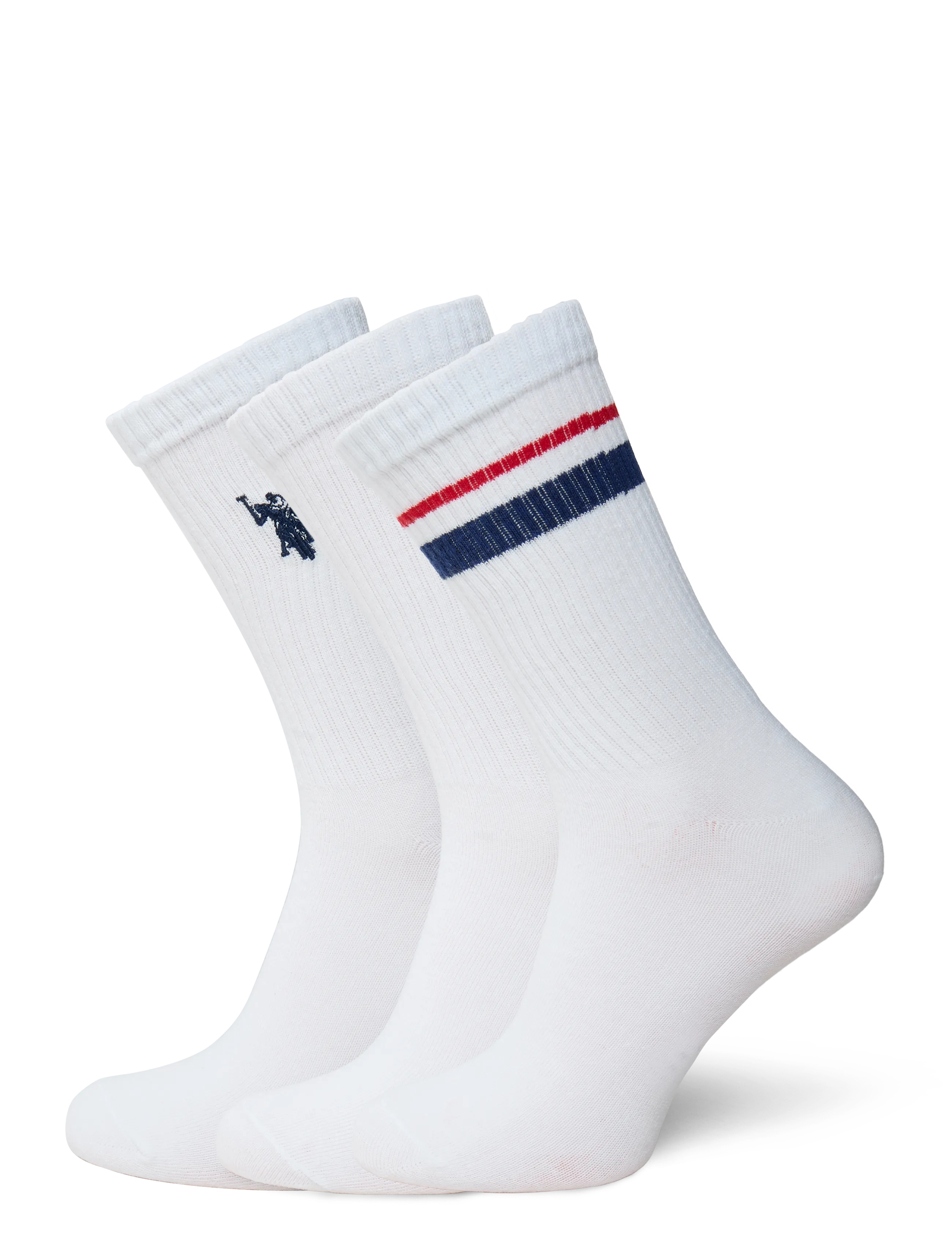 U.S. Polo Assn. BO 6 PK SOCKS USPA M ACC - Sokid - WHITE / white