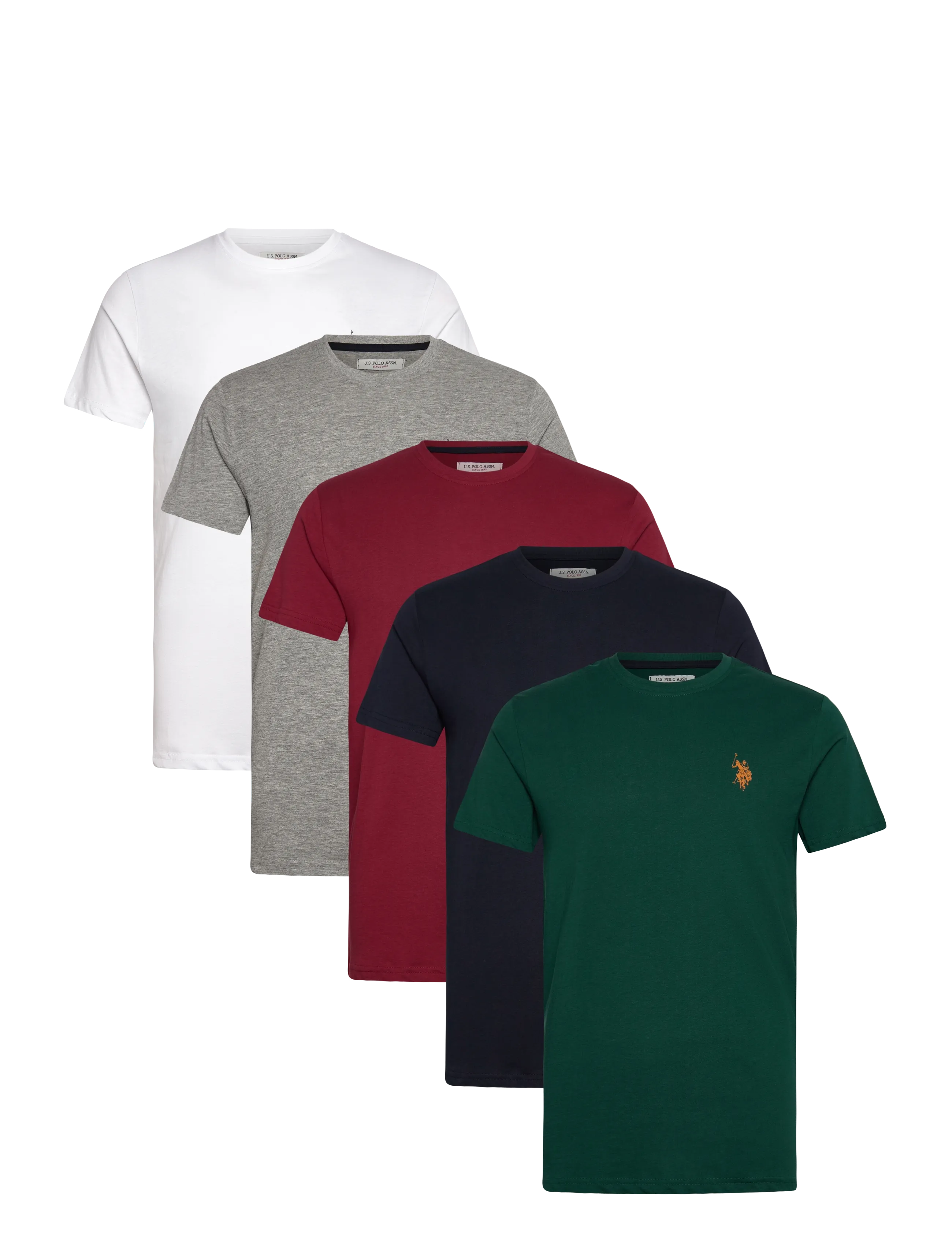 U.S. Polo Assn. BERTIL REG SJ 5 PK USPA M TEE - Alle Artikel mit 50-70% Rabatt - WHITE/GREY/RED/DARKSAP/RAINFOR / white