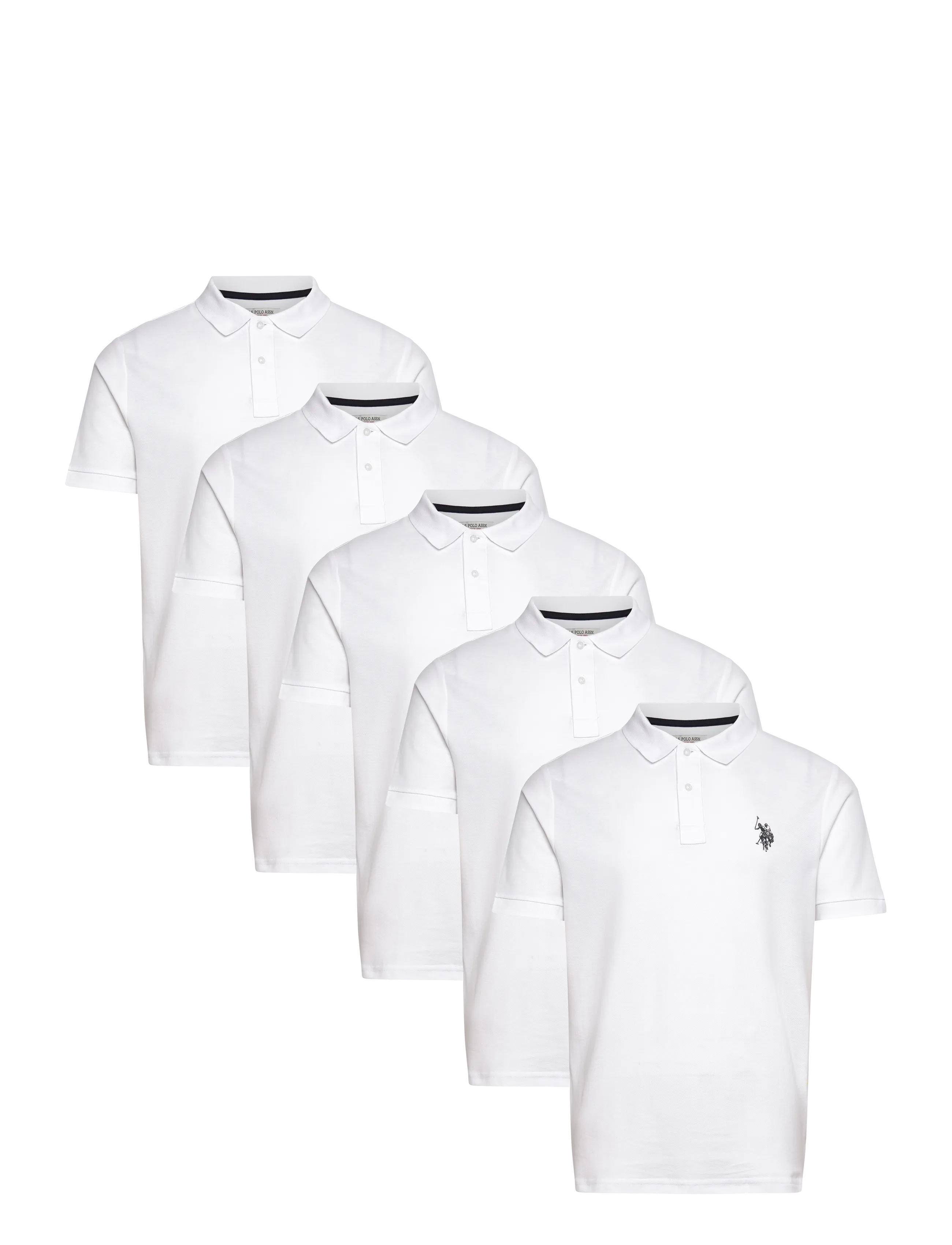 U.S. POLO ASSN. Billy Reg Pi 5 Pk Uspa M Polo Weiß - M - Herren
