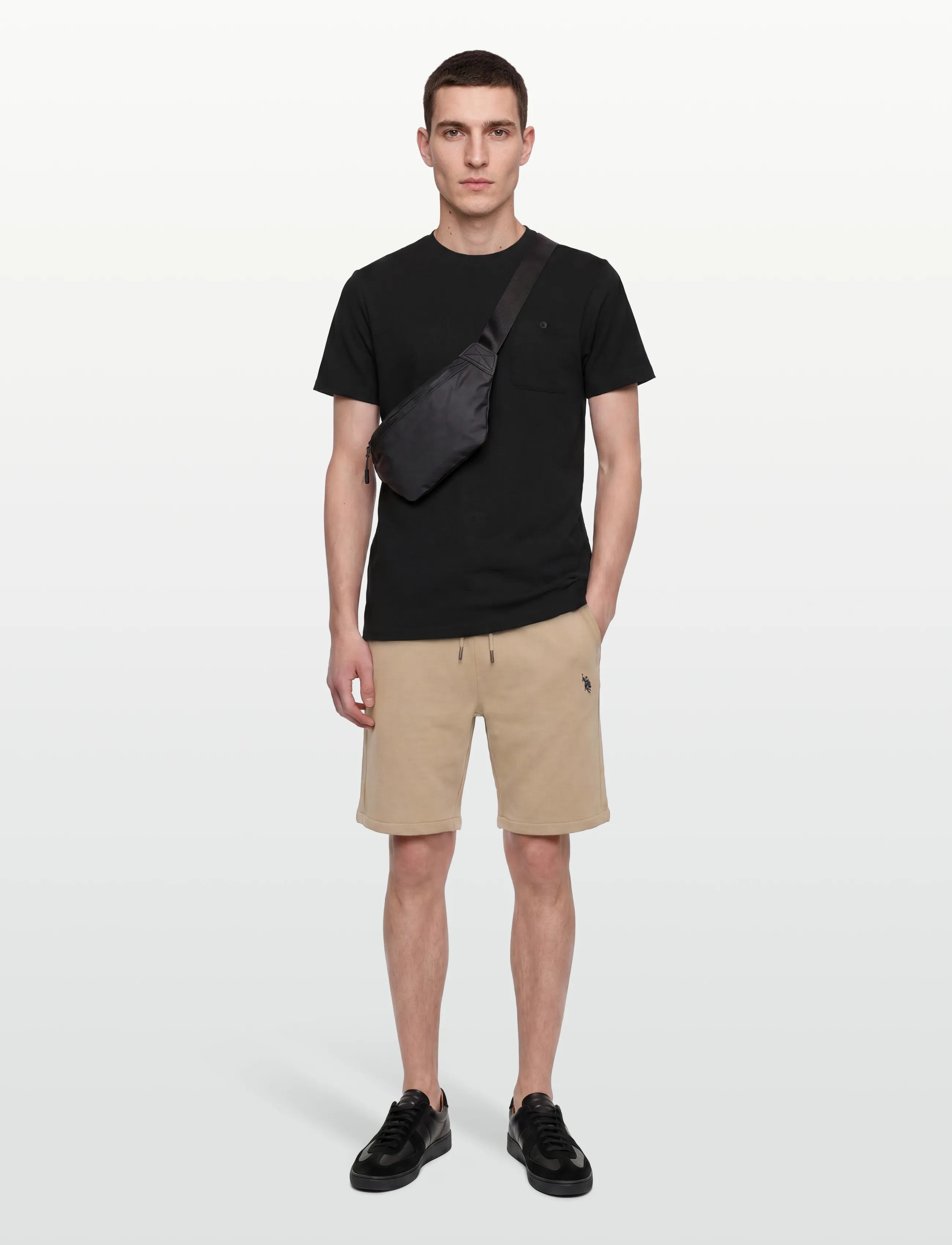 U.S. Polo Assn. Cedric Reg Uspa M Sweat, Mænd, Sweatshorts, Beige, Str: L