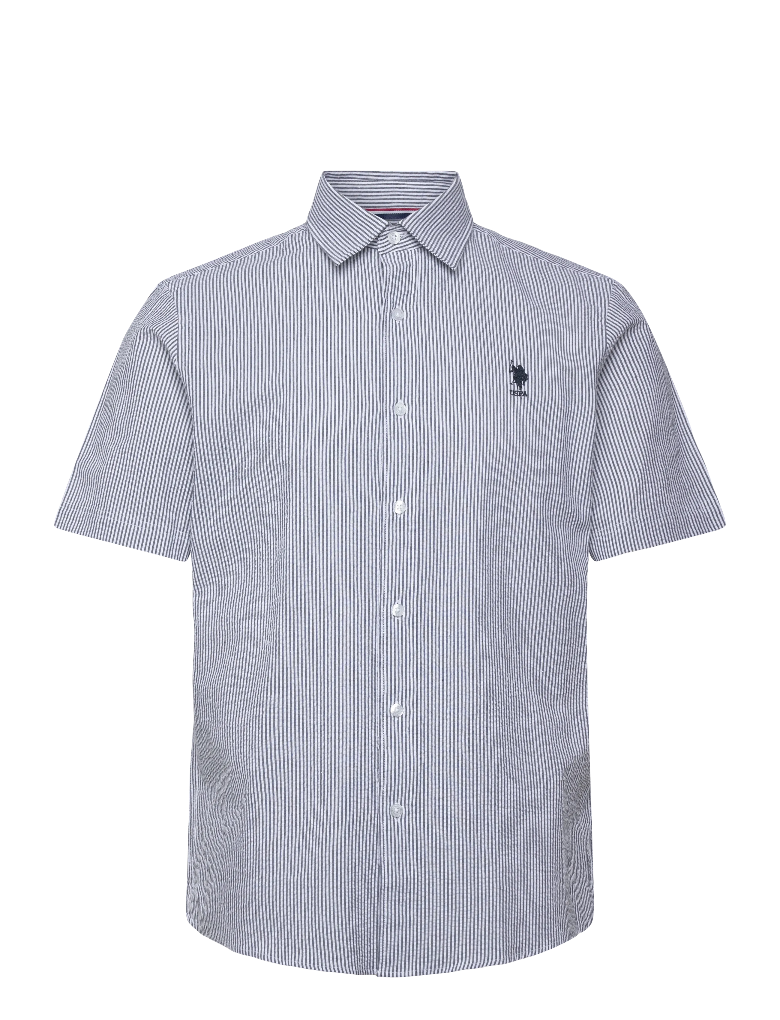 CHARLI  REG SS USPA M SHIRT - 19-4020 DARK SAPPHIRE STRIPED