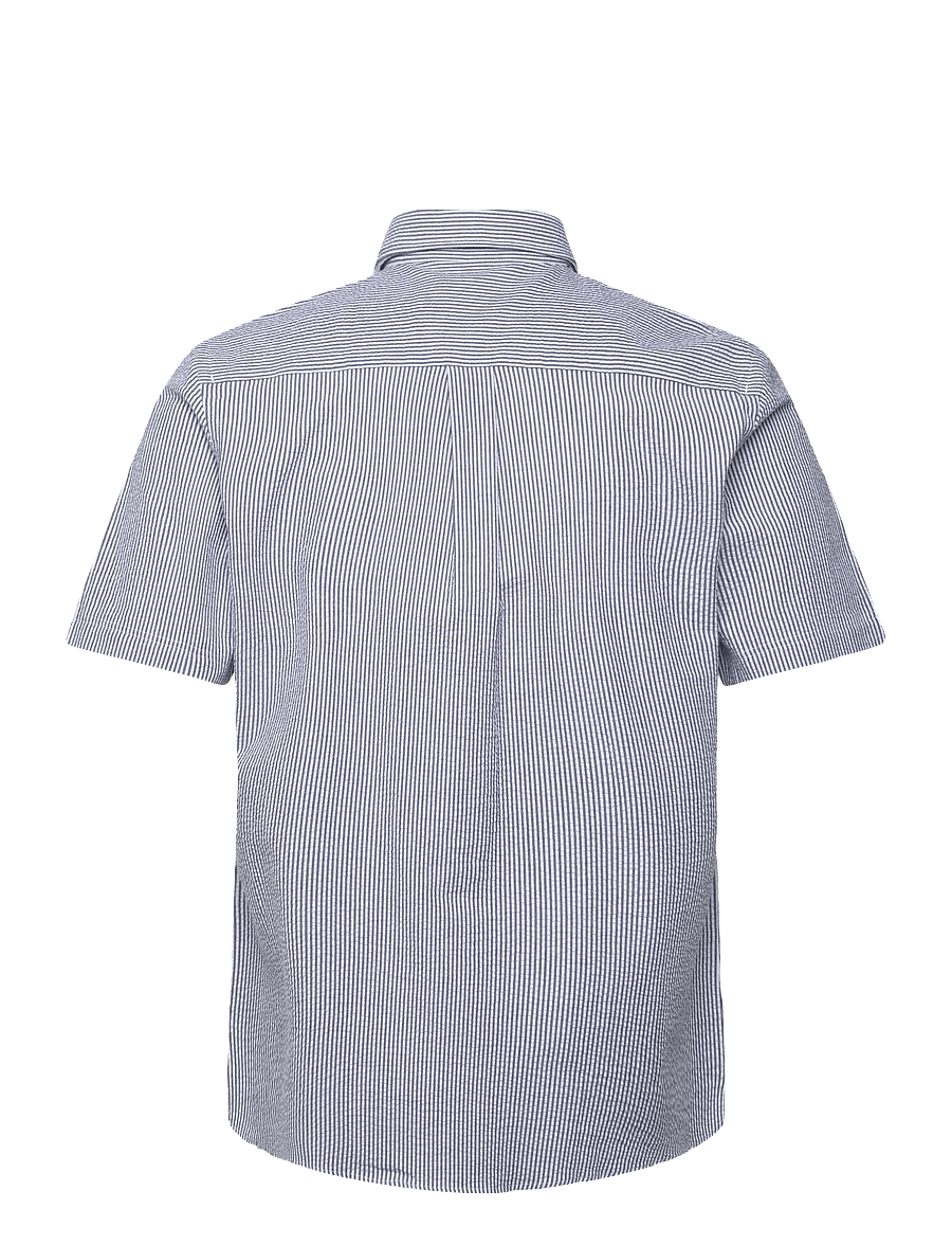 U.S. Polo Assn. - CHARLI REG SS USPA M SHIRT - randiga skjortor - 19-4020 dark sapphire striped - 2