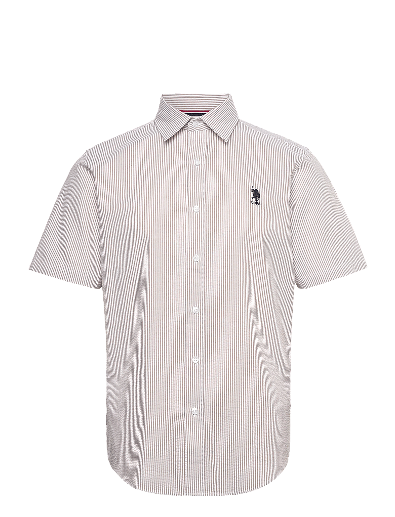 U.S. Polo Assn. - CHARLI REG SS USPA M SHIRT - gestreifte hemden - 16-1104tcx crockery striped - 0