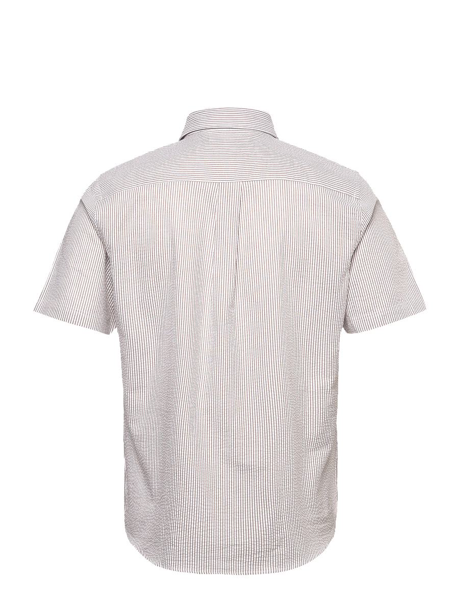 U.S. Polo Assn. - CHARLI REG SS USPA M SHIRT - stribede skjorter - 16-1104tcx crockery striped - 2