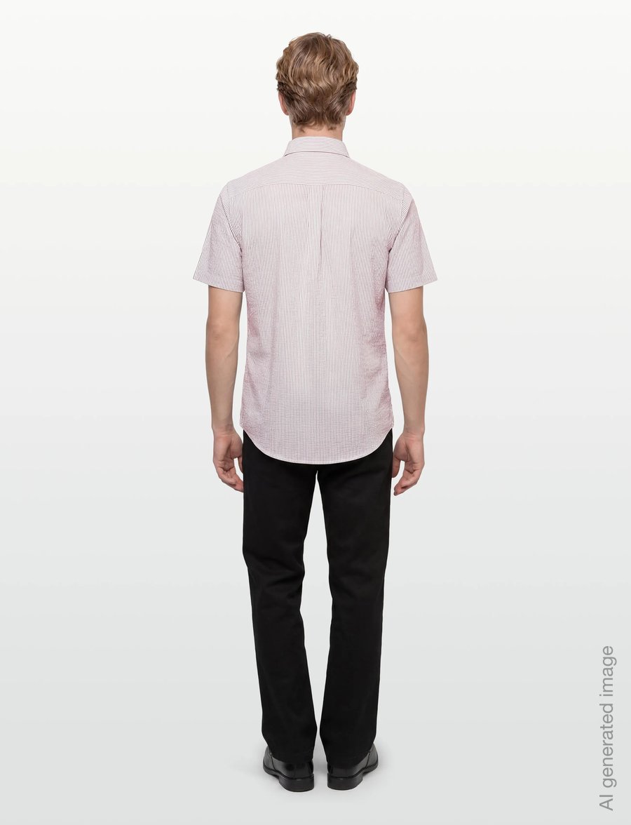 U.S. Polo Assn. - CHARLI REG SS USPA M SHIRT - stribede skjorter - 16-1104tcx crockery striped - 4