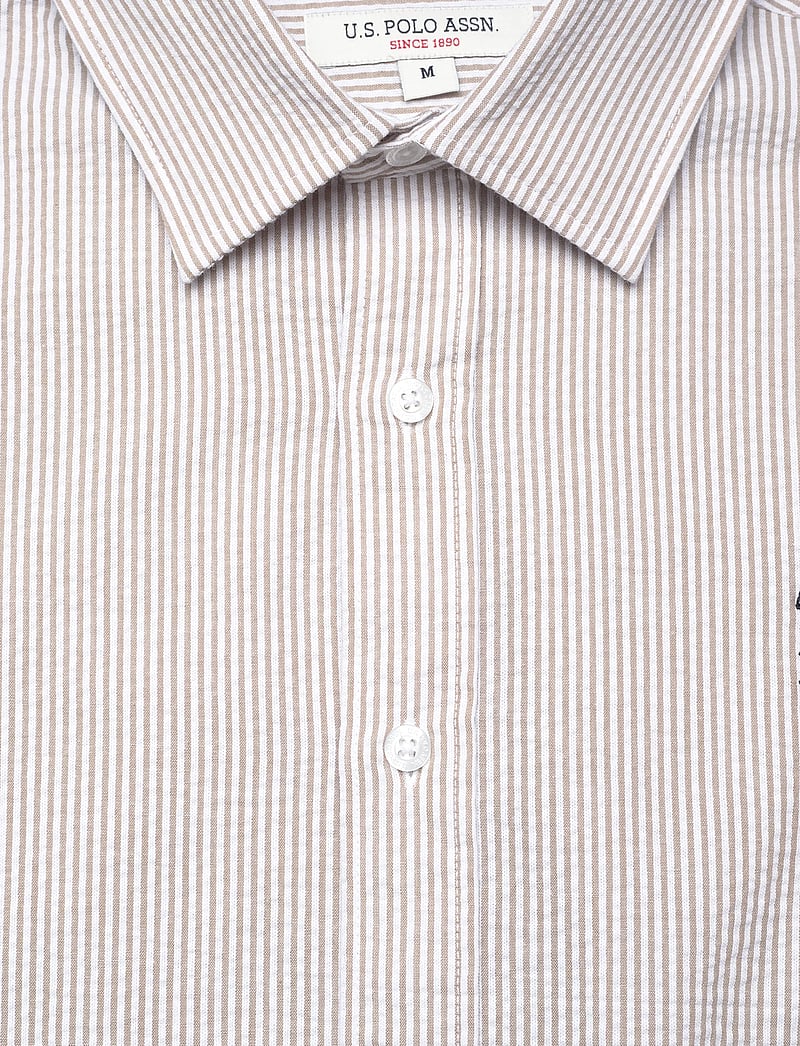 U.S. Polo Assn. - CHARLI REG SS USPA M SHIRT - gestreifte hemden - 16-1104tcx crockery striped - 2
