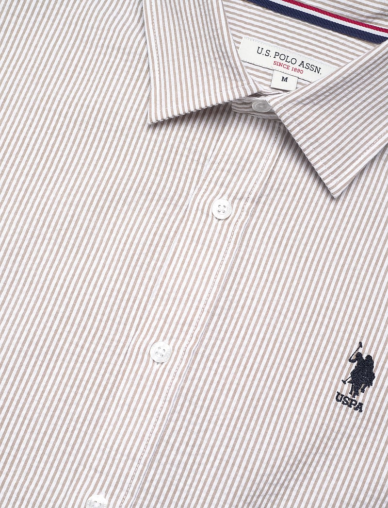 U.S. Polo Assn. - CHARLI REG SS USPA M SHIRT - gestreifte hemden - 16-1104tcx crockery striped - 3