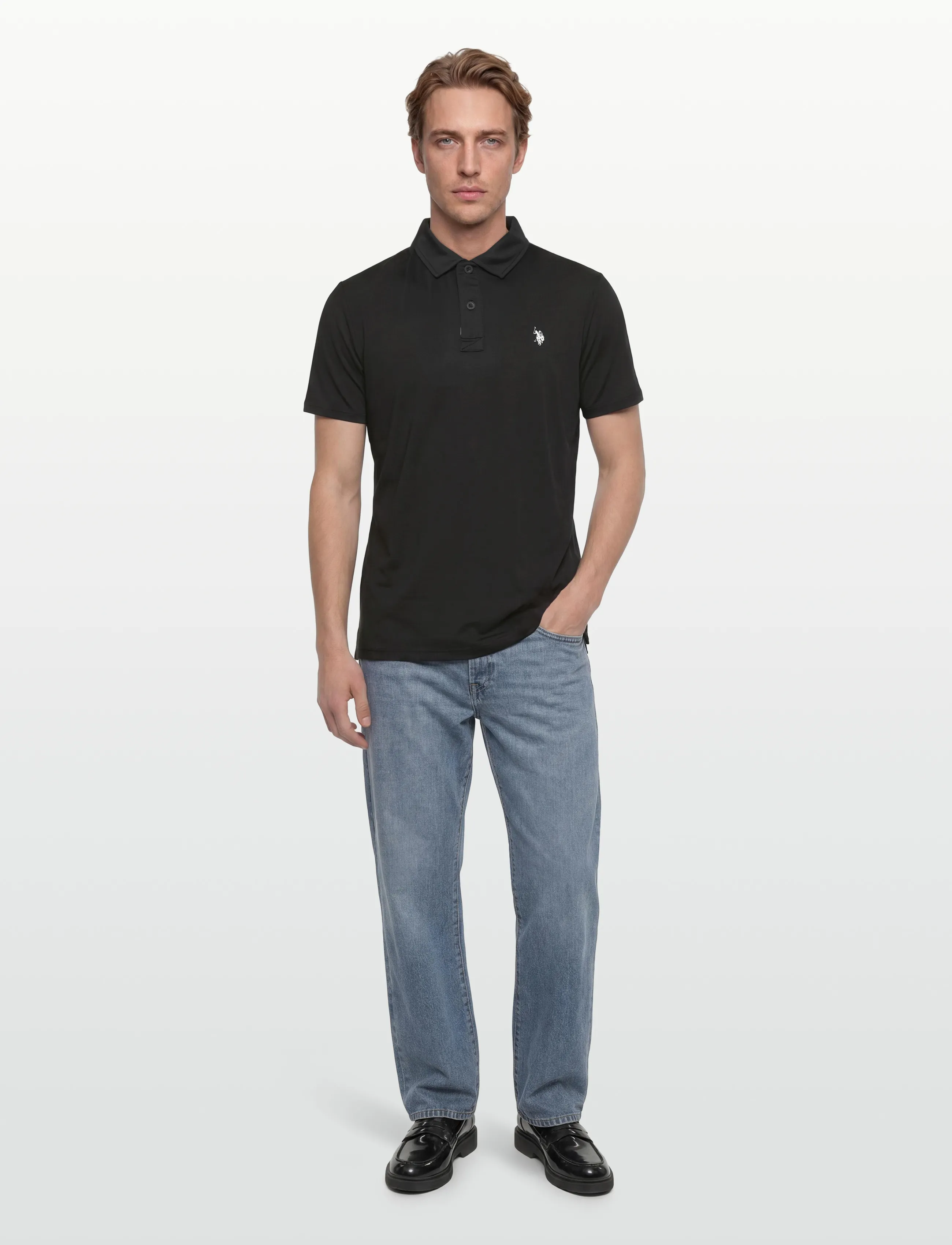 U.S. Polo Assn. Clark Reg Uspa M Polo, S, Polos, Schwarz - Short-sleeved, Männerswear