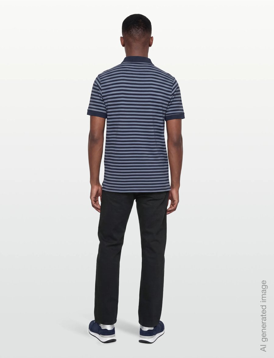 U.S. Polo Assn. - CLAUS REG PI USPA M POLO - lühikeste varrukatega polod - 18-3918 china blue striped - 4