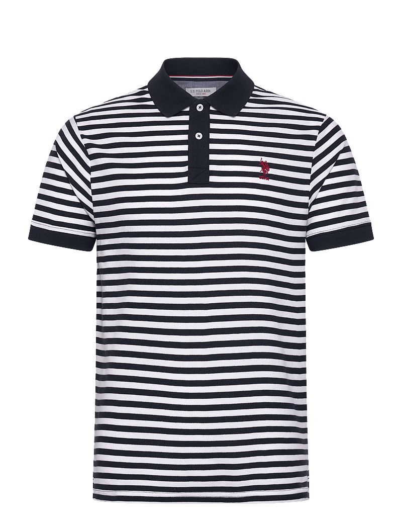 U.S. Polo Assn. - CLAUS REG PI USPA M POLO - stutterma polo - 11-0601 bright white striped - 0