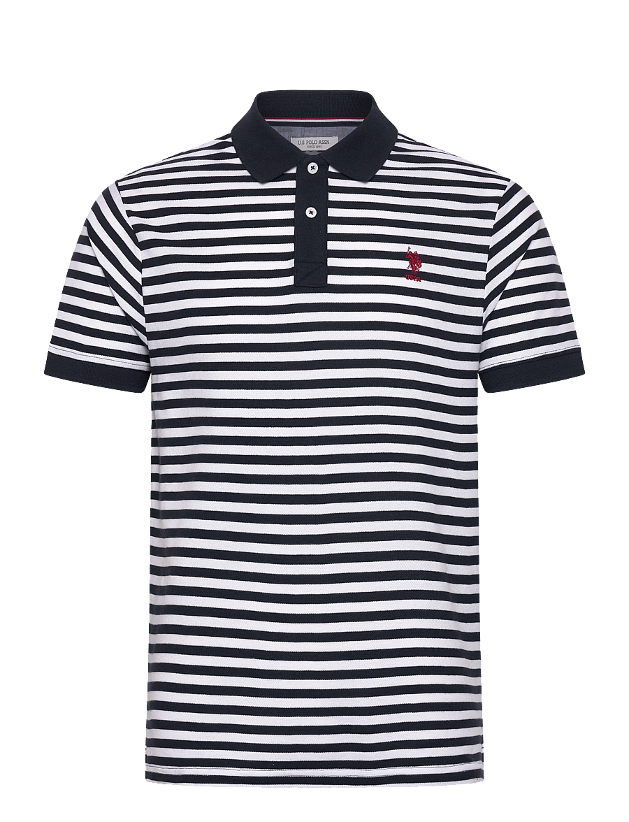 U.S. Polo Assn. - CLAUS REG PI USPA M POLO - short-sleeved polos - 11-0601 bright white striped - 1
