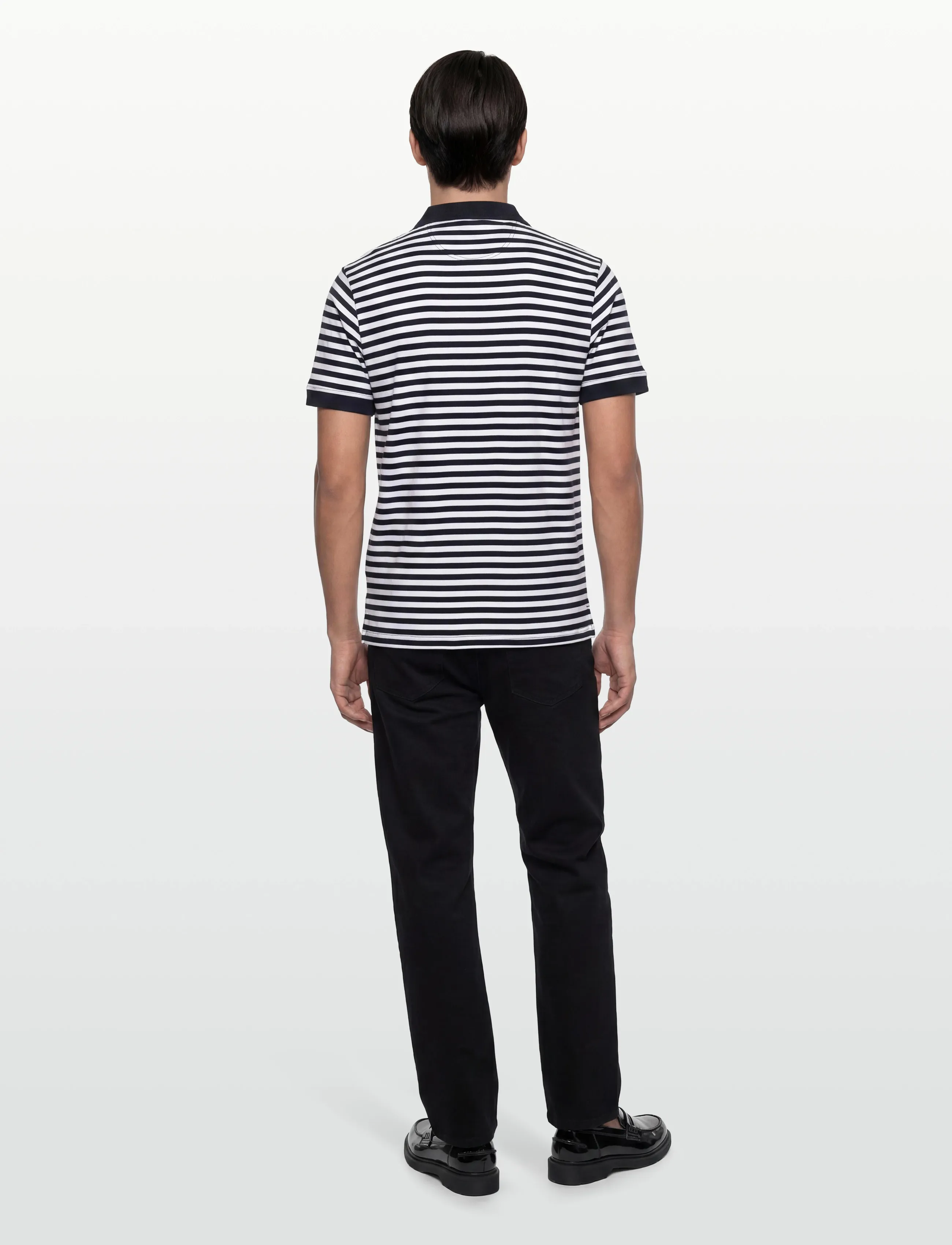 U.S. Polo Assn. - CLAUS REG PI USPA M POLO - kortærmede poloer - 11-0601 bright white striped - 4