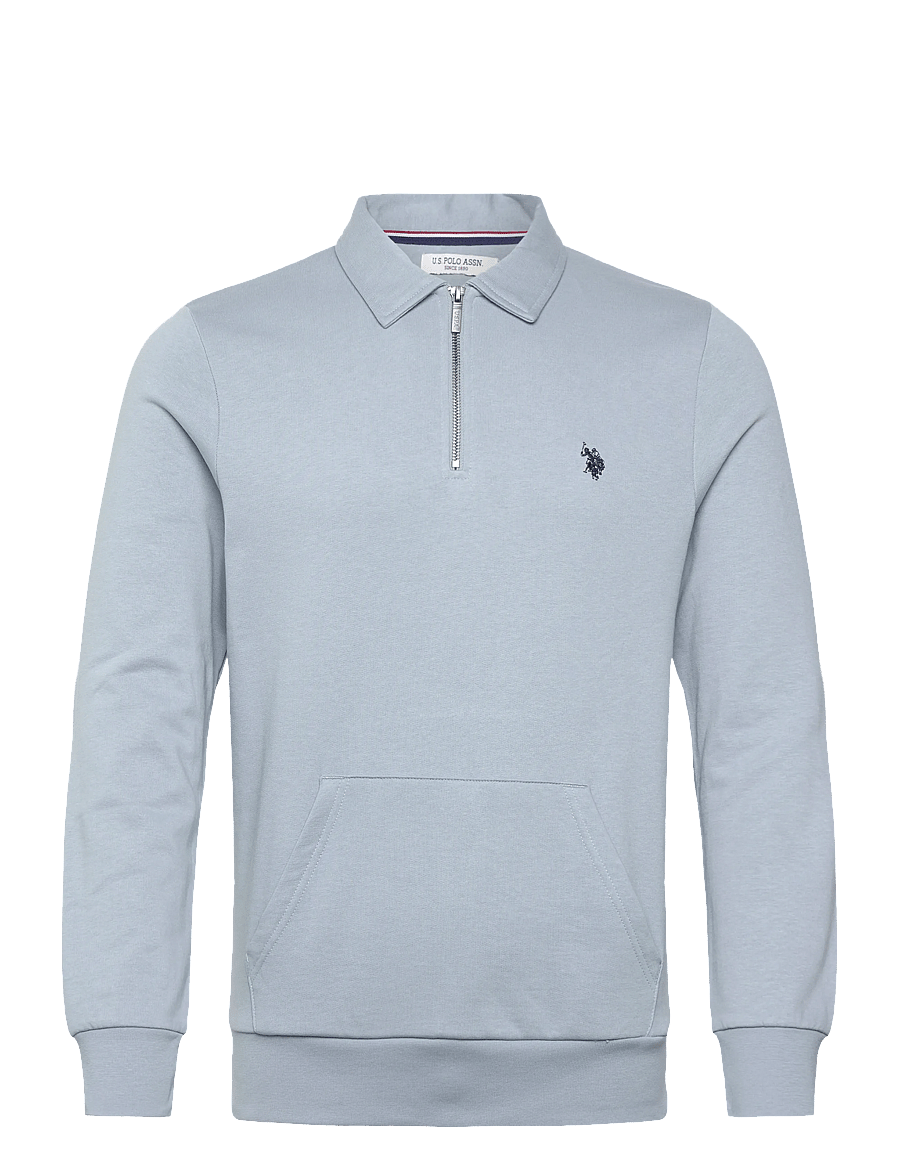 U.S. Polo Assn. - THEODOR REG HZ USPA M SWEAT - pullover mit halbem reißverschluss - dusty blue - 0