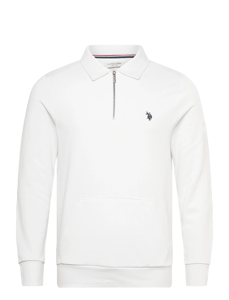 U.S. Polo Assn. - THEODOR REG HZ USPA M SWEAT - pullover mit halbem reißverschluss - white - 0