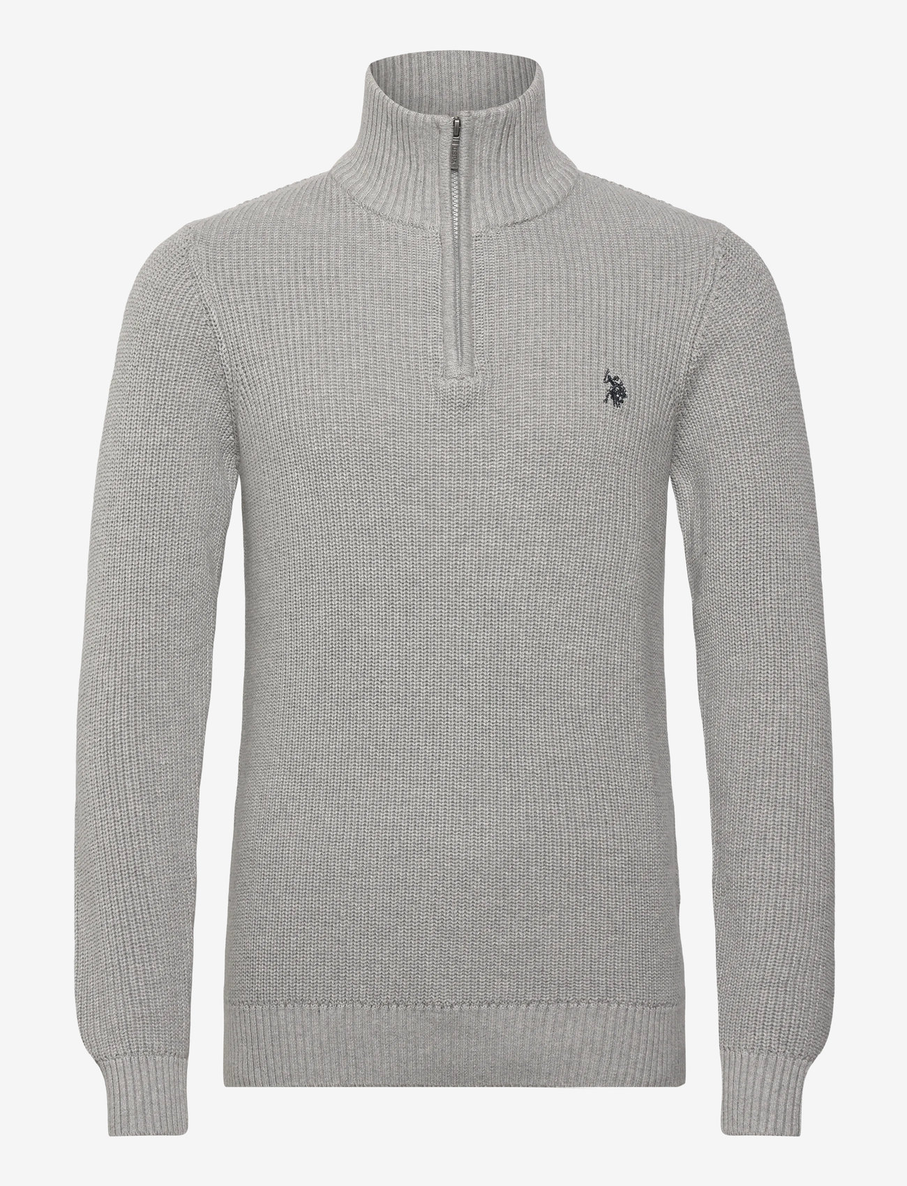U.S. Polo Assn. - RAFAEL REG HZ USPA M KNIT - halfzip strik - grey mÉlange - 0