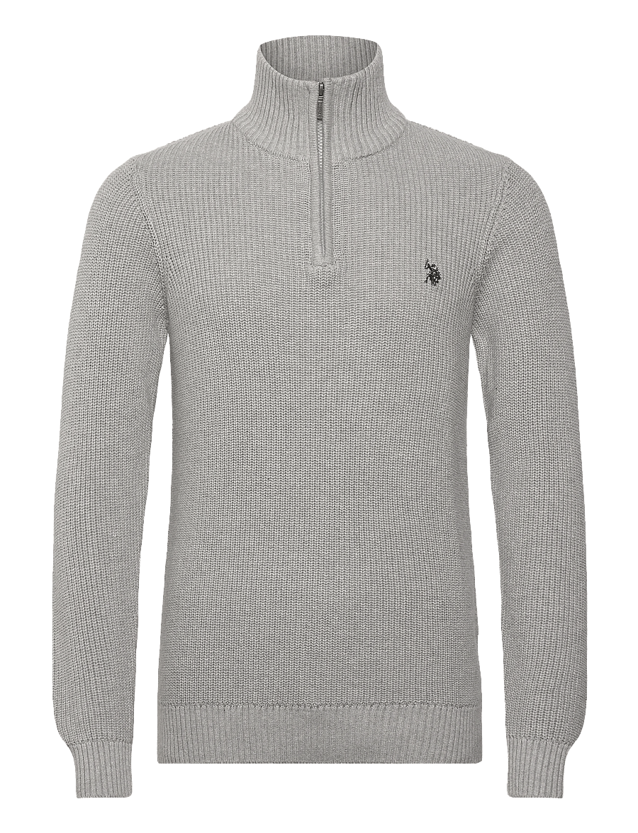 U.S. Polo Assn. - RAFAEL REG HZ USPA M KNIT - poolpika lukuga džemprid - grey mÉlange - 0