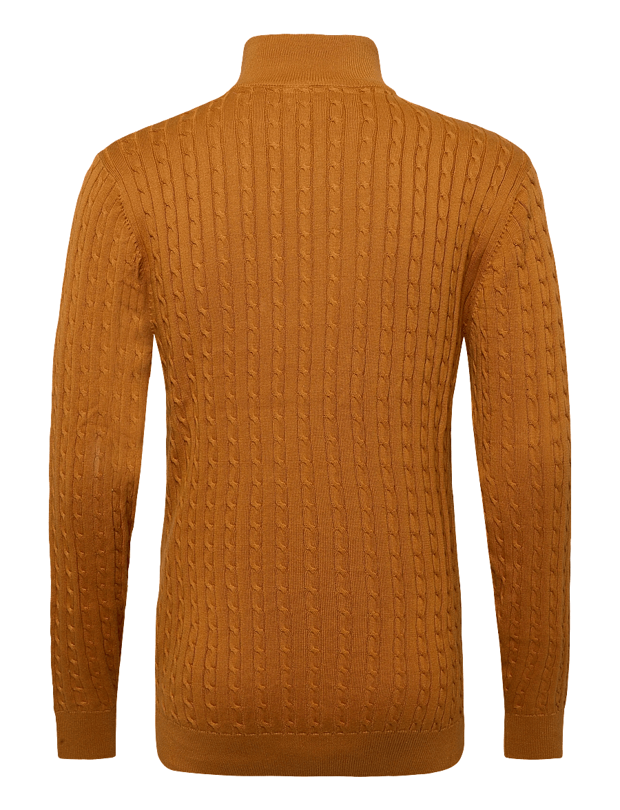U.S. Polo Assn. - ROMEO REG CAB HZ USPA M KNIT - poolpika lukuga džemprid - brown sugar - 1