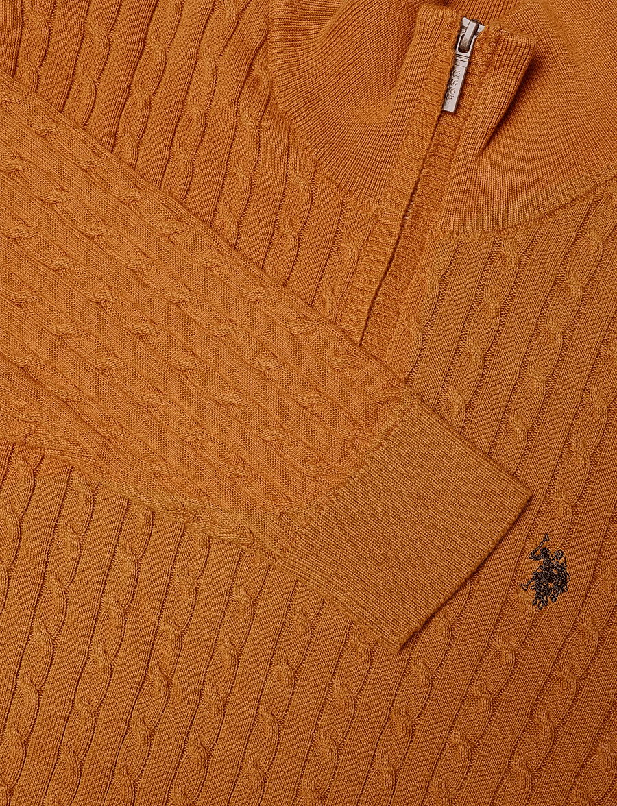 U.S. Polo Assn. - ROMEO REG CAB HZ USPA M KNIT - poolpika lukuga džemprid - brown sugar - 2