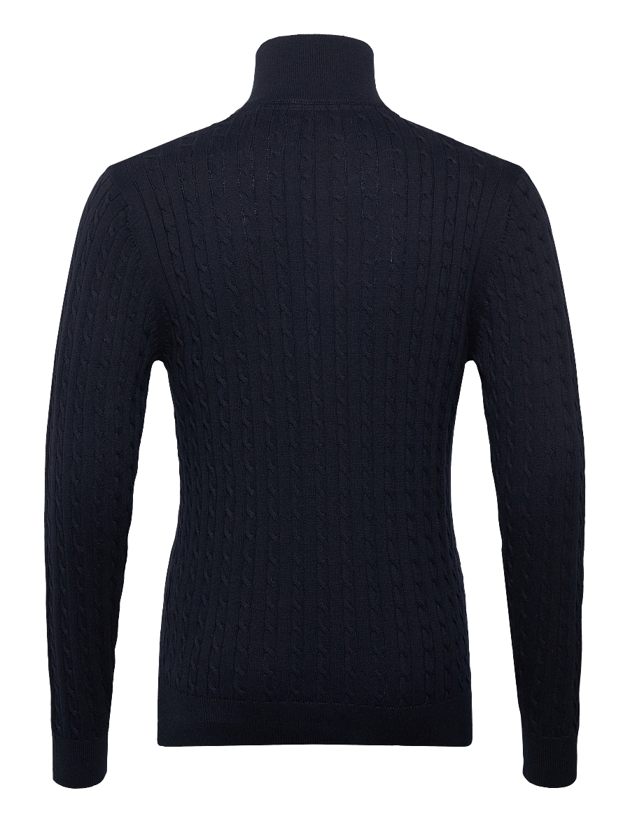 U.S. Polo Assn. - ROMEO REG CAB HZ USPA M KNIT - pullover mit halbem reißverschluss - dark sapphire - 1