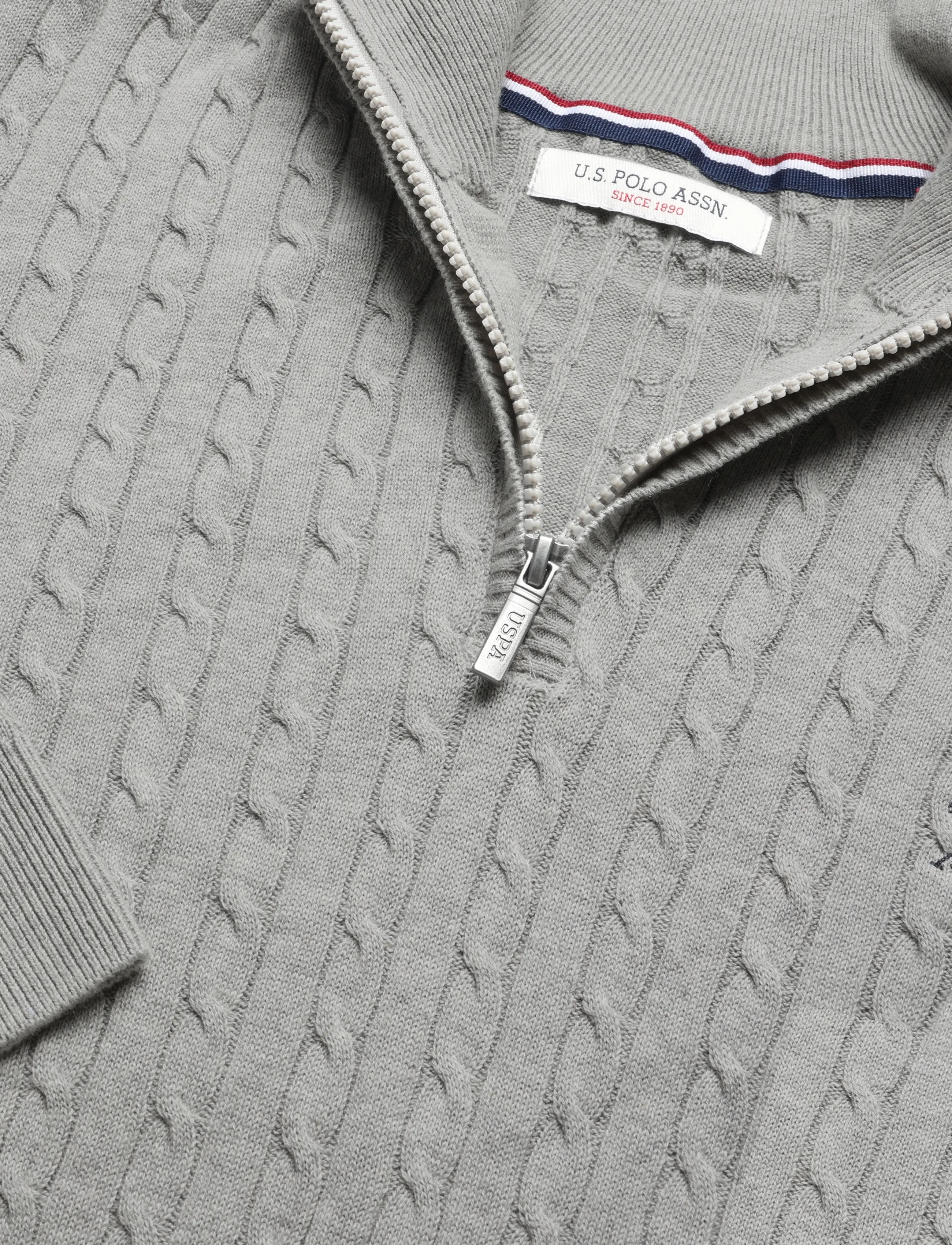 U.S. Polo Assn. - ROMEO REG CAB HZ USPA M KNIT - herbstliche kleidung - grey mÉlange - 2