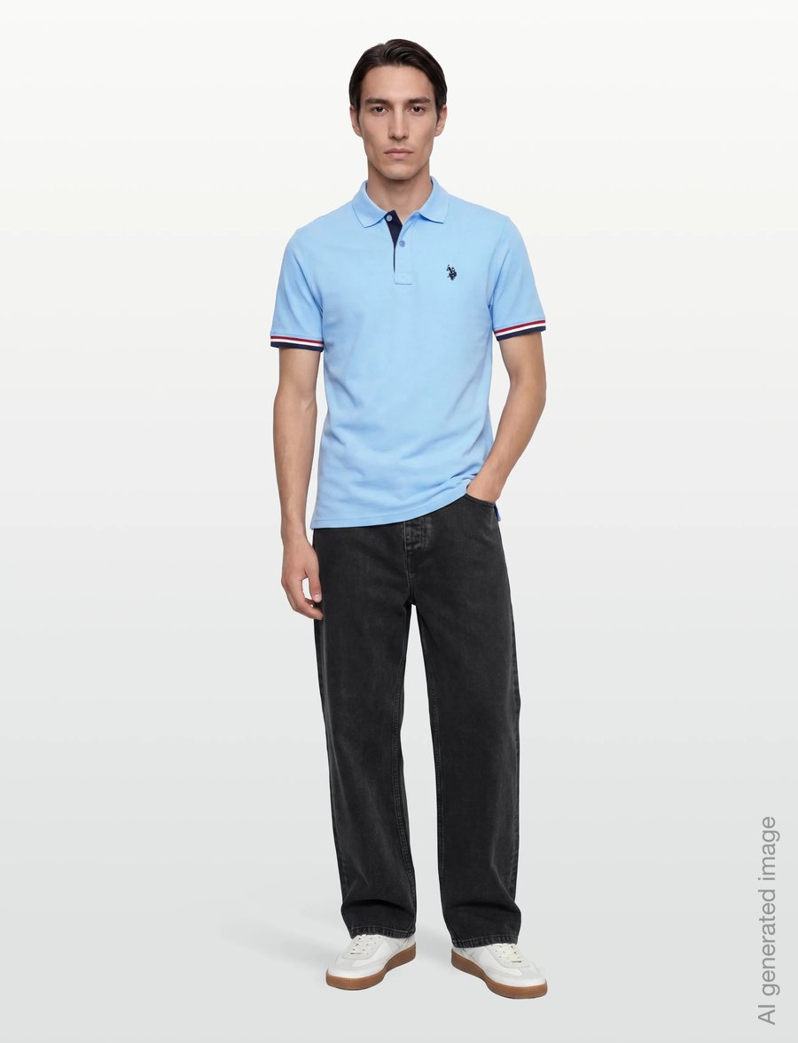 U.S. Polo Assn. - MEO REG PI USPA M POLO - short-sleeved polos - 15-3920tcx placid blue - 0