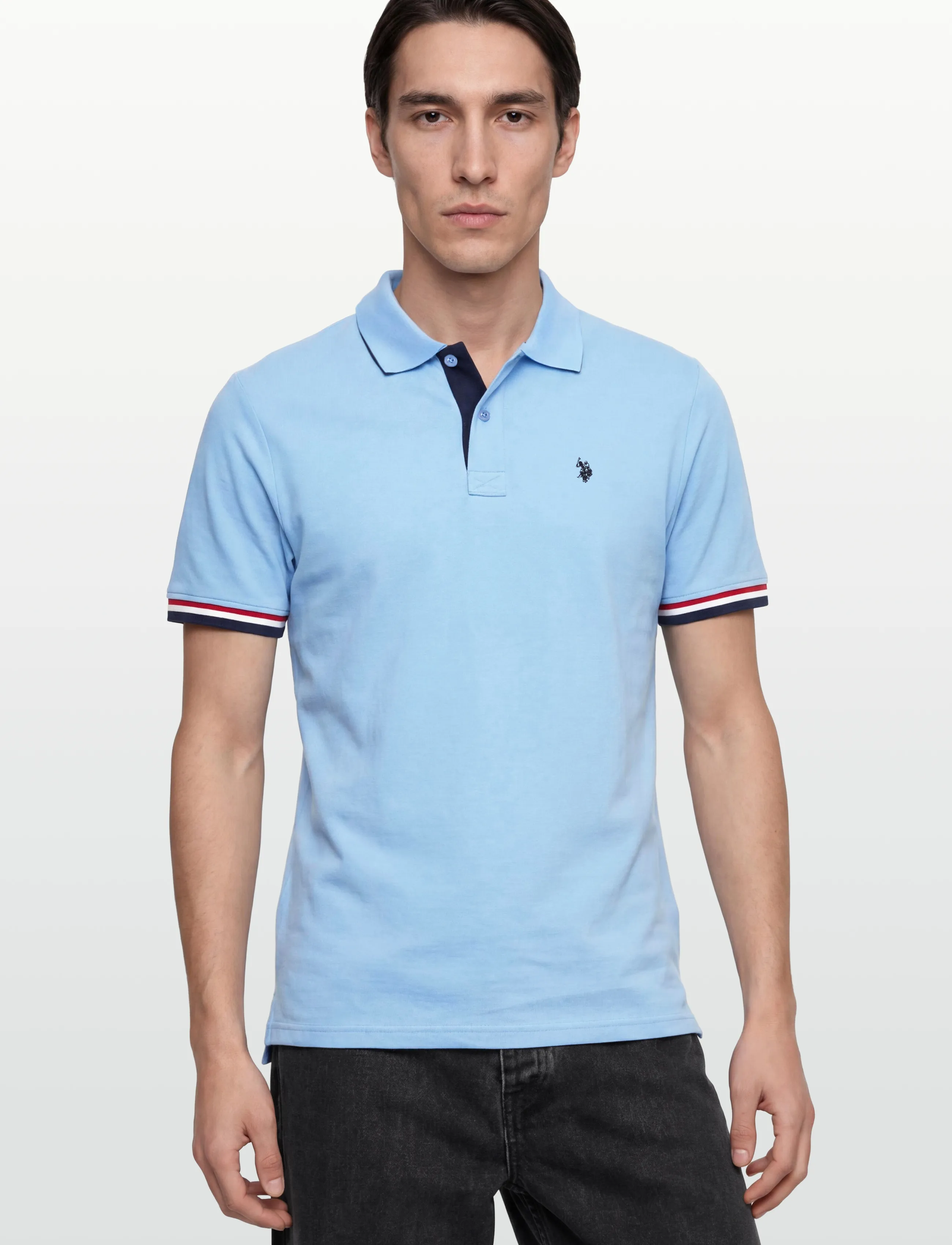 U.S. Polo Assn. - MEO REG PI USPA M POLO - kortærmede poloer - 15-3920tcx placid blue - 3