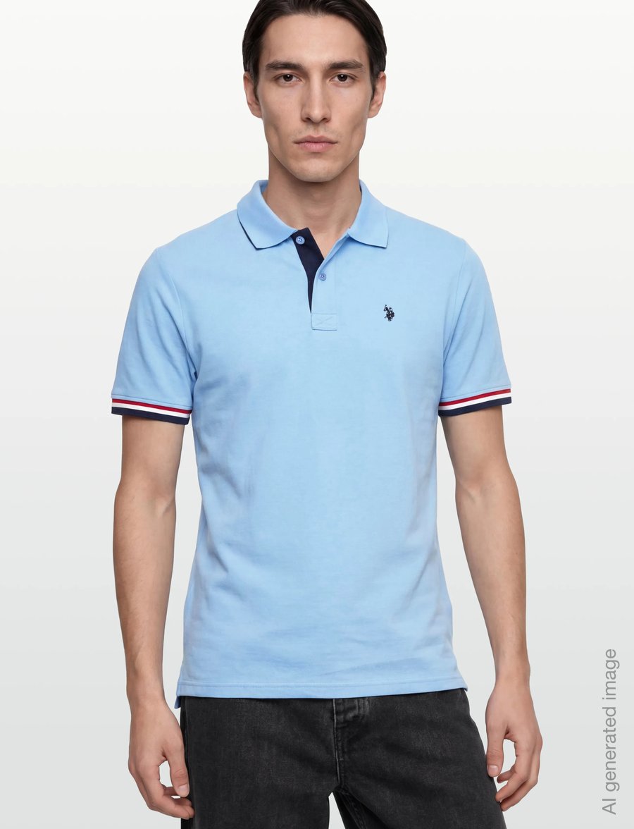U.S. Polo Assn. - MEO REG PI USPA M POLO - short-sleeved polos - 15-3920tcx placid blue - 3