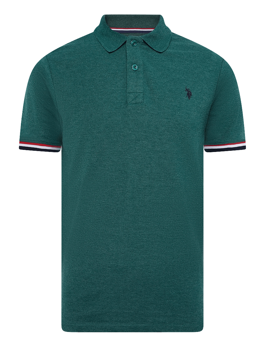 U.S. Polo Assn. - MEO REG PI USPA M POLO - kortærmede poloer - 19-5232tcx rain forest mÉlange - 0