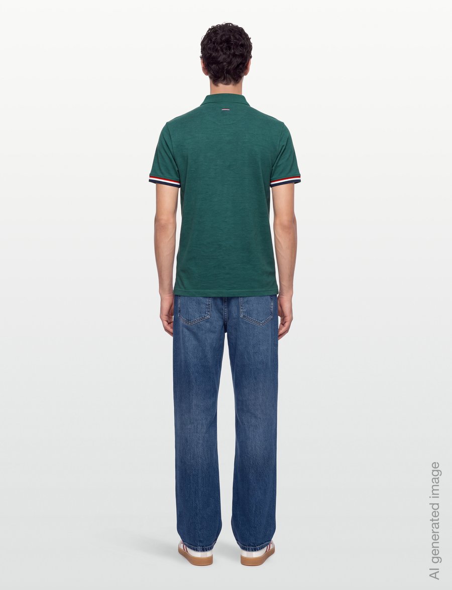 U.S. Polo Assn. - MEO REG PI USPA M POLO - lühikeste varrukatega polod - 19-5232tcx rain forest mÉlange - 4