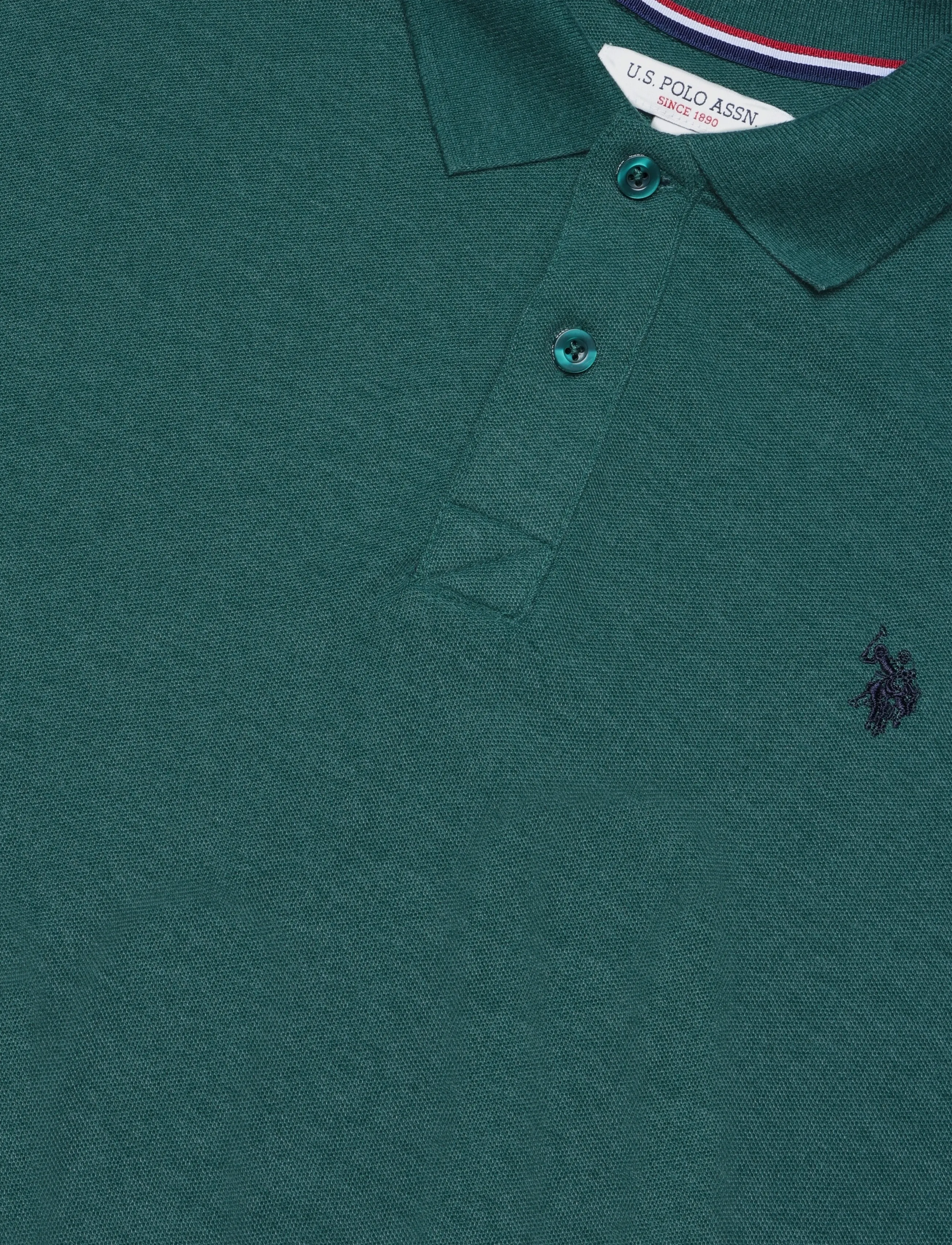 U.S. Polo Assn. - MEO REG PI USPA M POLO - kortärmade pikéer - 19-5232tcx rain forest mÉlange - 2