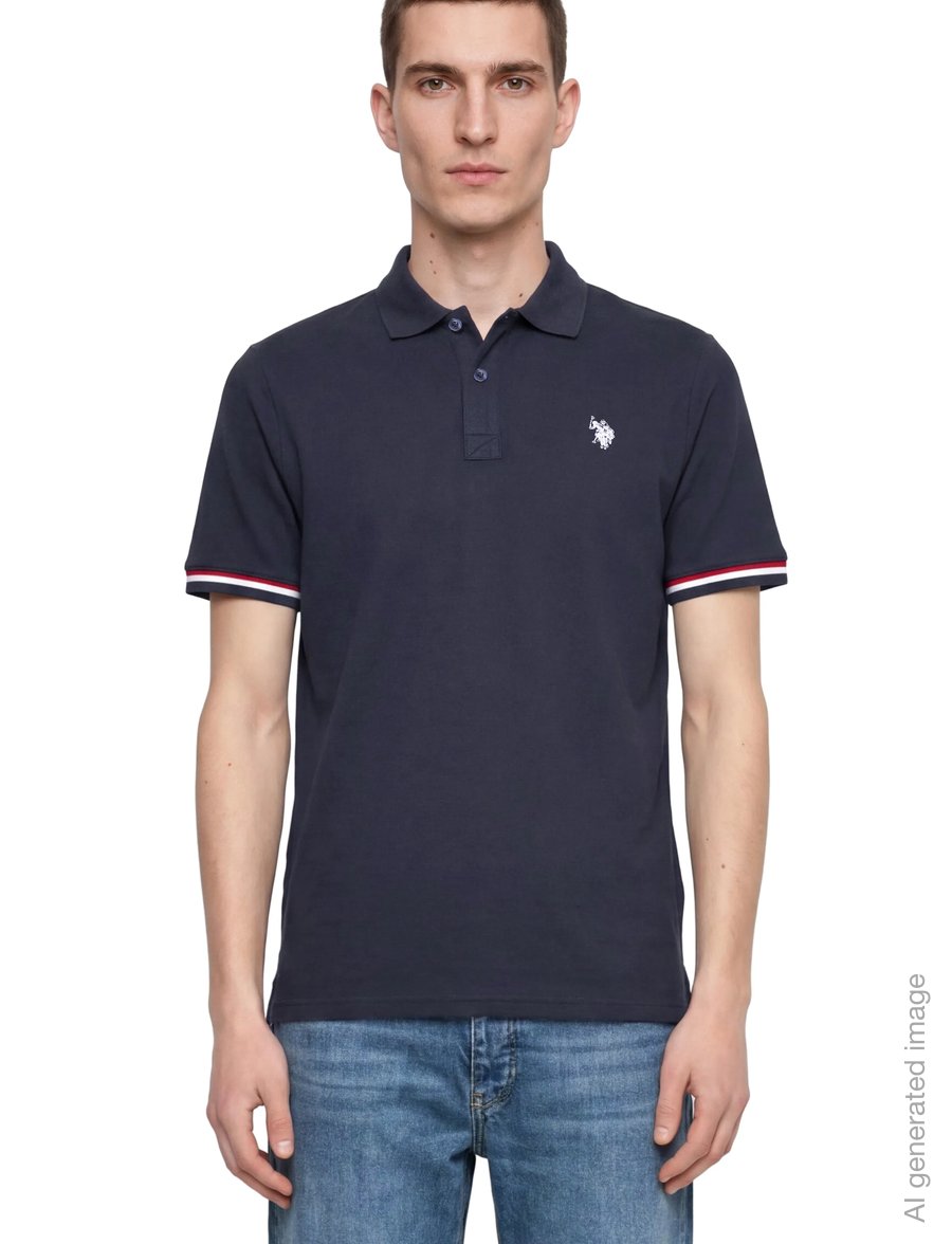 U.S. Polo Assn. - MEO REG PI USPA M POLO - kurzärmelig - dark sapphire - 3
