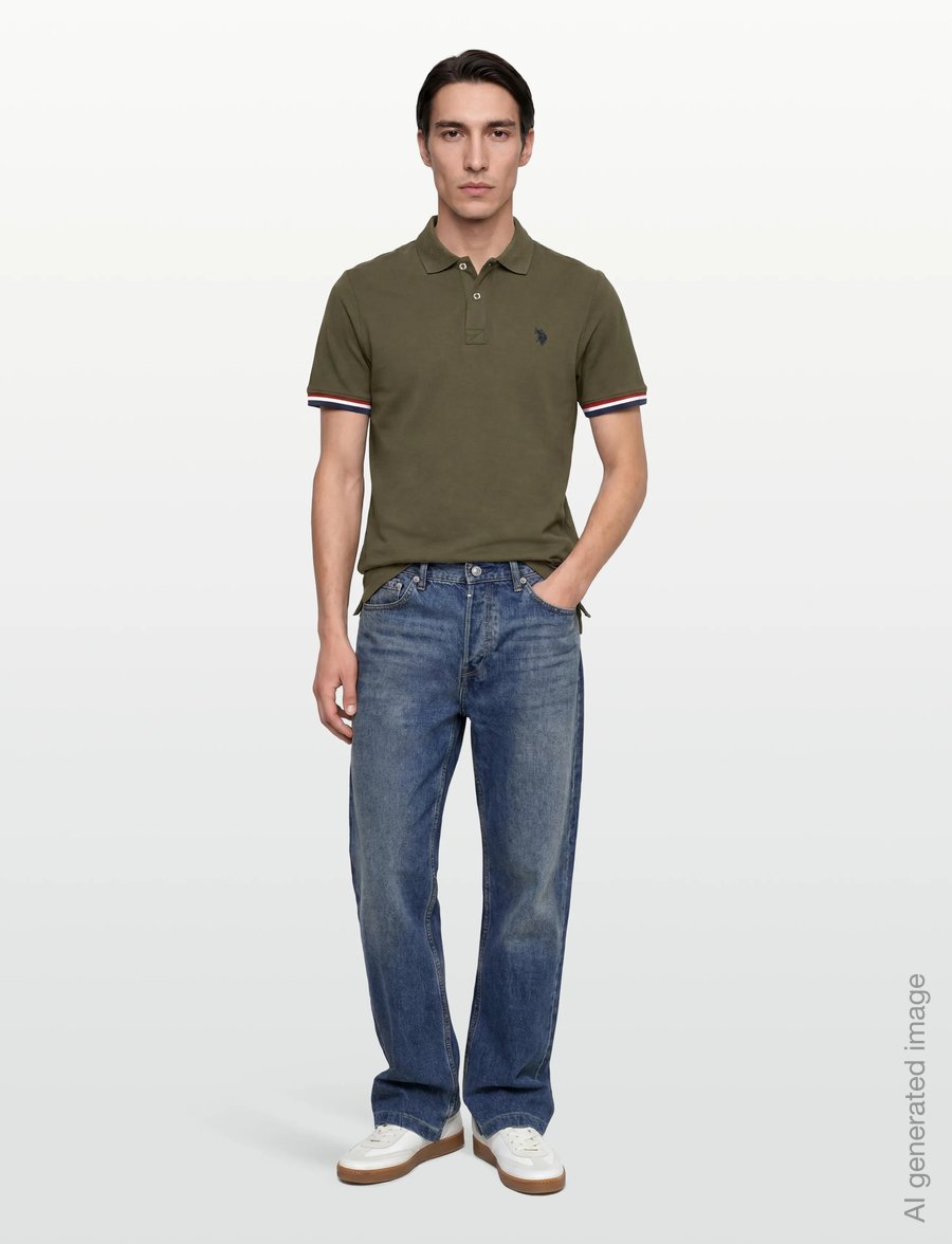 U.S. Polo Assn. - MEO REG PI USPA M POLO - short-sleeved polos - forest night - 0