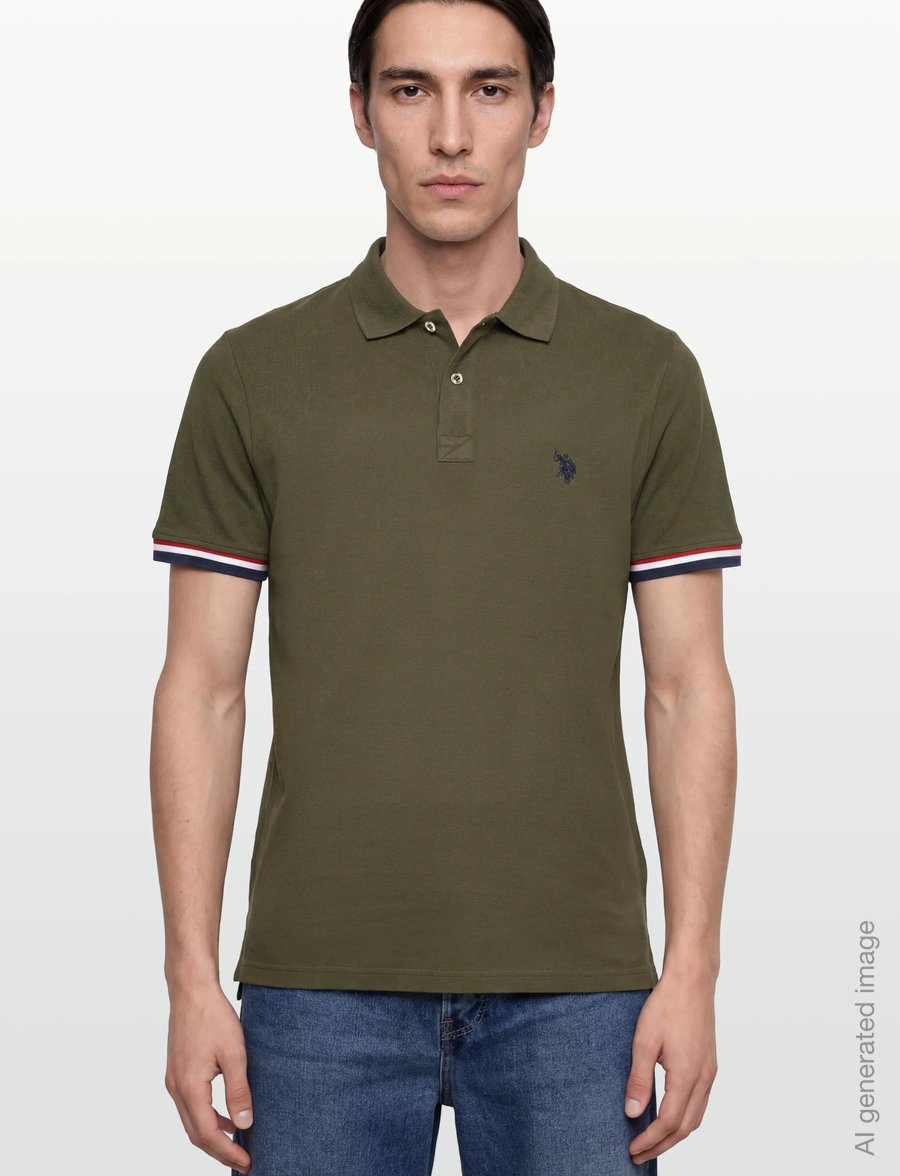 U.S. Polo Assn. - MEO REG PI USPA M POLO - short-sleeved polos - forest night - 3