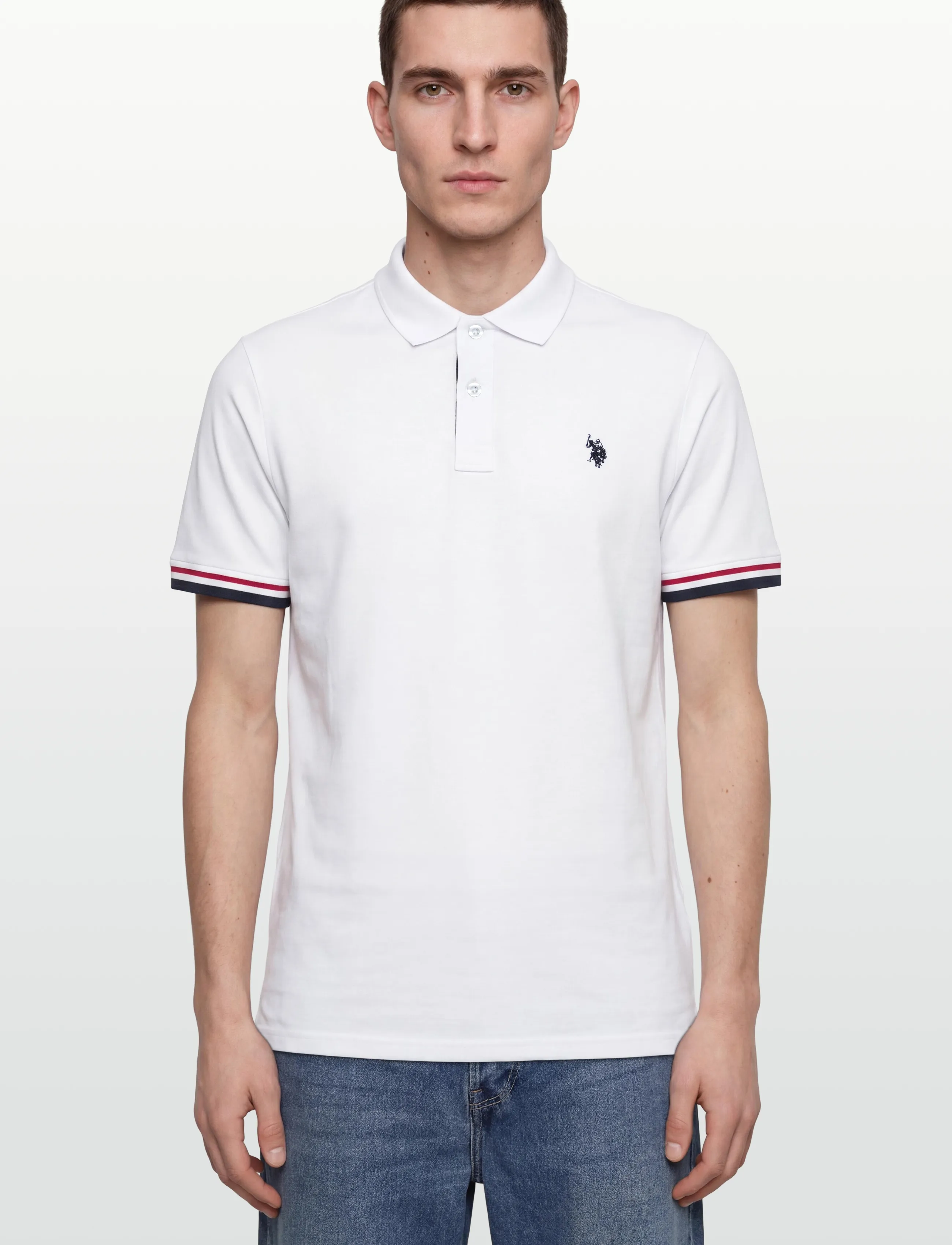 U.S. Polo Assn. - MEO REG PI USPA M POLO - kurzärmelig - white - 3