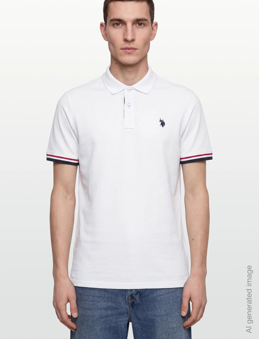 U.S. Polo Assn. - MEO REG PI USPA M POLO - short-sleeved polos - white - 3