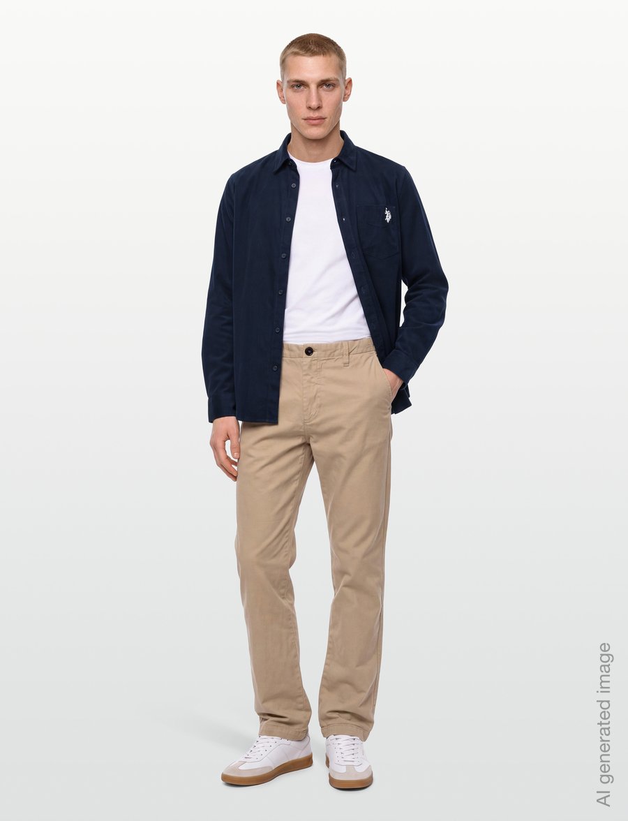 U.S. Polo Assn. - UMDAREN SHIRT LS WVN - vakosamettipaidat - dark sapphire - 0