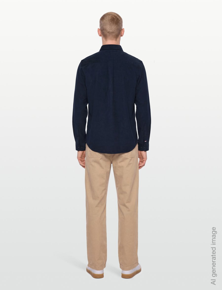 U.S. Polo Assn. - UMDAREN SHIRT LS WVN - vakosamettipaidat - dark sapphire - 4