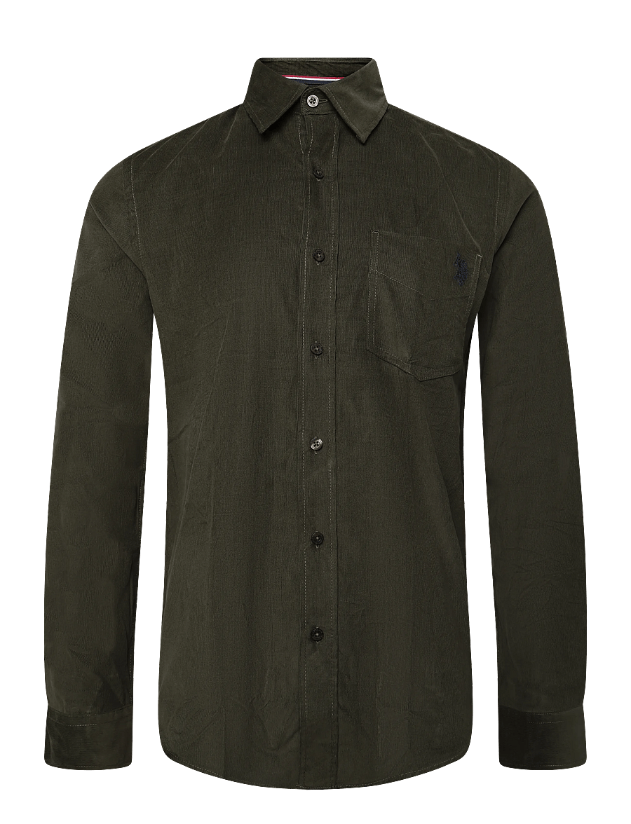 U.S. Polo Assn. - UMDAREN SHIRT LS WVN - cordhemden - forest night - 0