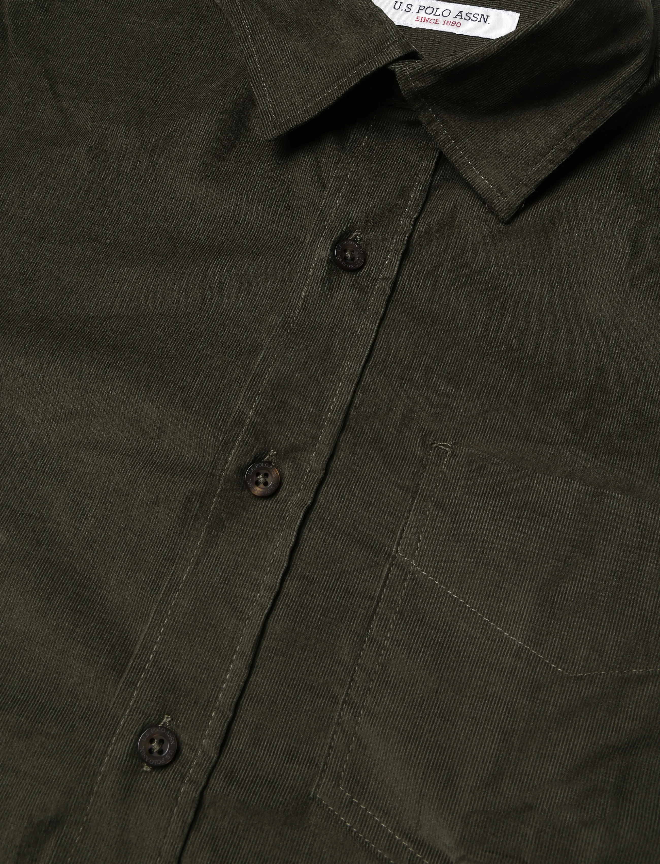 U.S. Polo Assn. - UMDAREN SHIRT LS WVN - cordhemden - forest night - 2