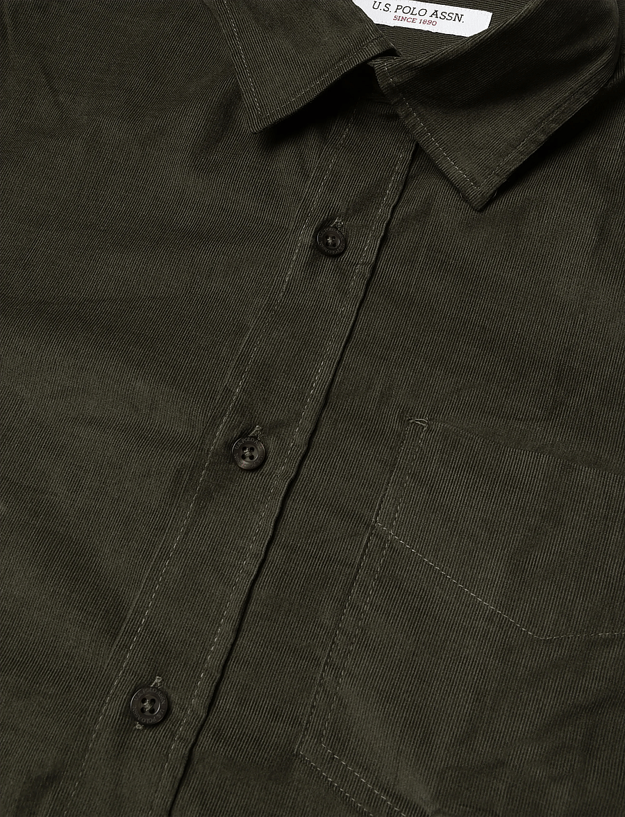 U.S. Polo Assn. - UMDAREN SHIRT LS WVN - cordhemden - forest night - 2