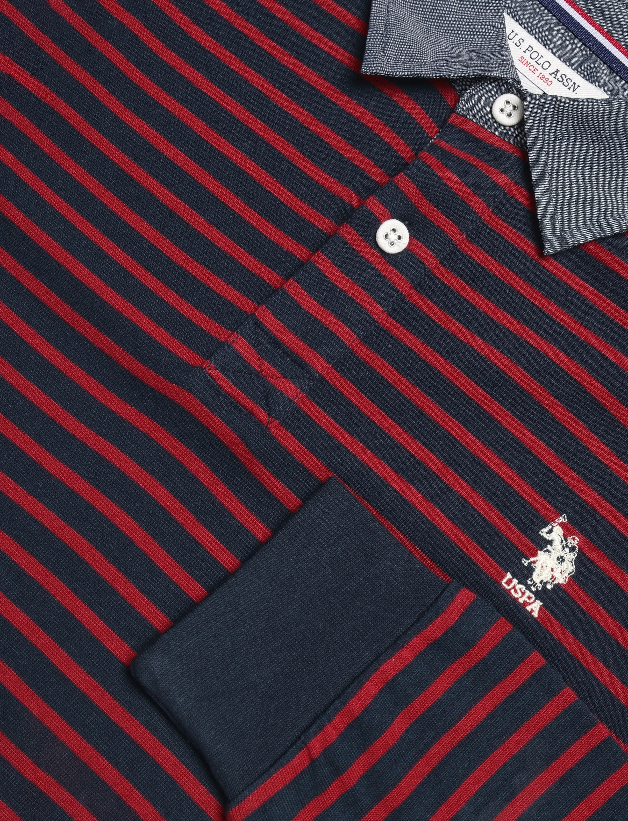 U.S. Polo Assn. - UMDEX POLO LS JRS - langärmelige strick-polohemden - dark sapphire - 2