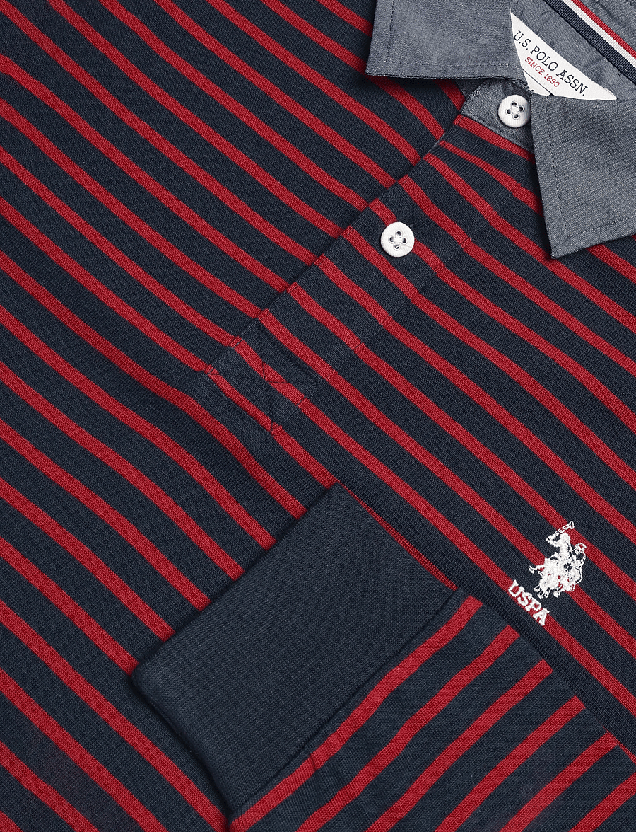 U.S. Polo Assn. - UMDEX POLO LS JRS - langärmelige strick-polohemden - dark sapphire - 2