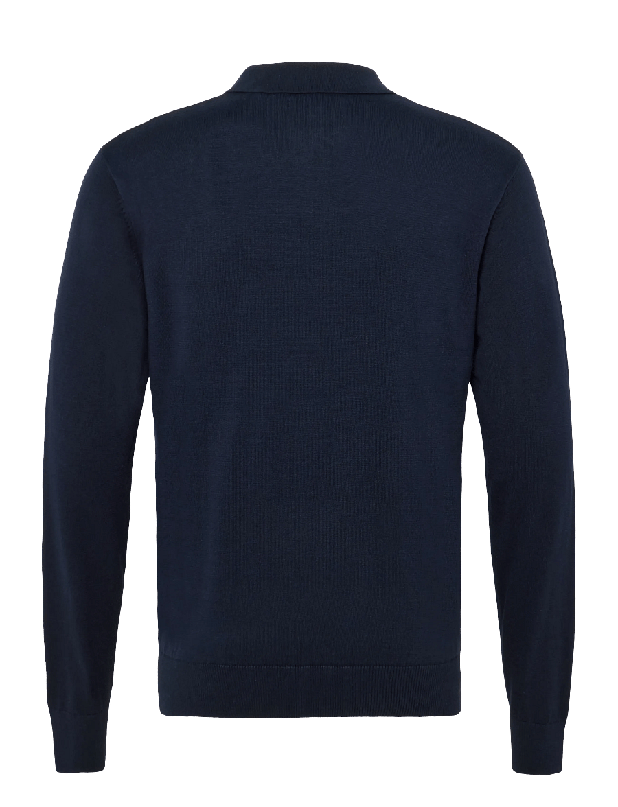 U.S. Polo Assn. - UMSANKA POLO LS KNT - langärmelige strick-polohemden - dark sapphire - 1